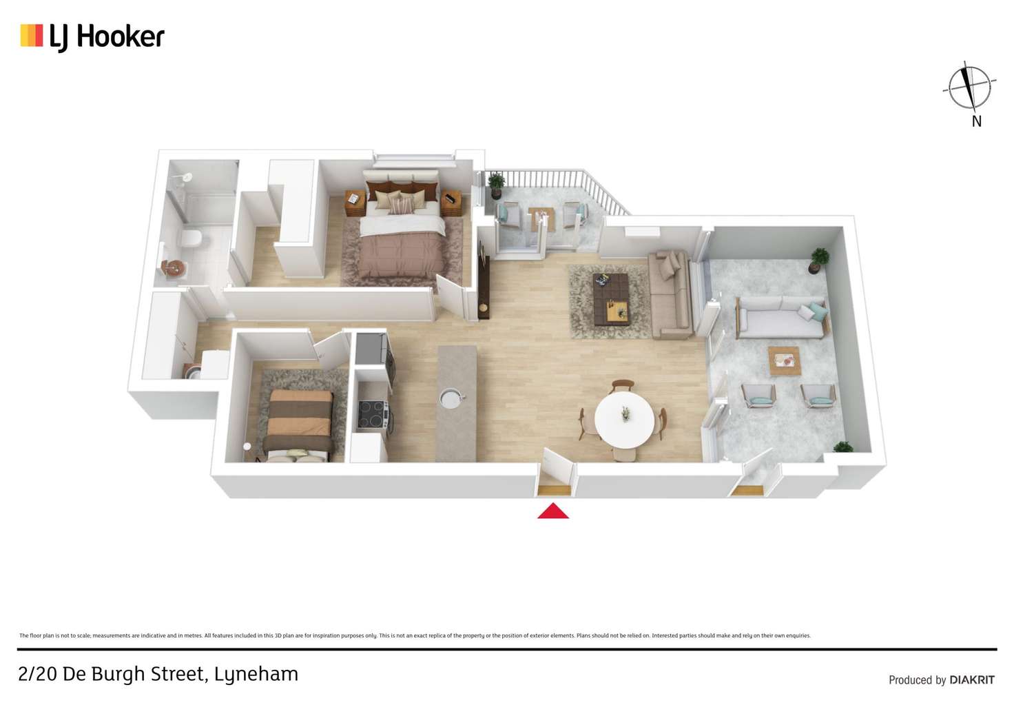 Floorplan of Homely apartment listing, 2/20 De Burgh Street, Lyneham ACT 2602