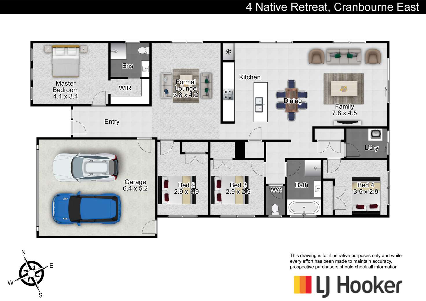 Floorplan of Homely house listing, 4 Native Retreat, Cranbourne East VIC 3977