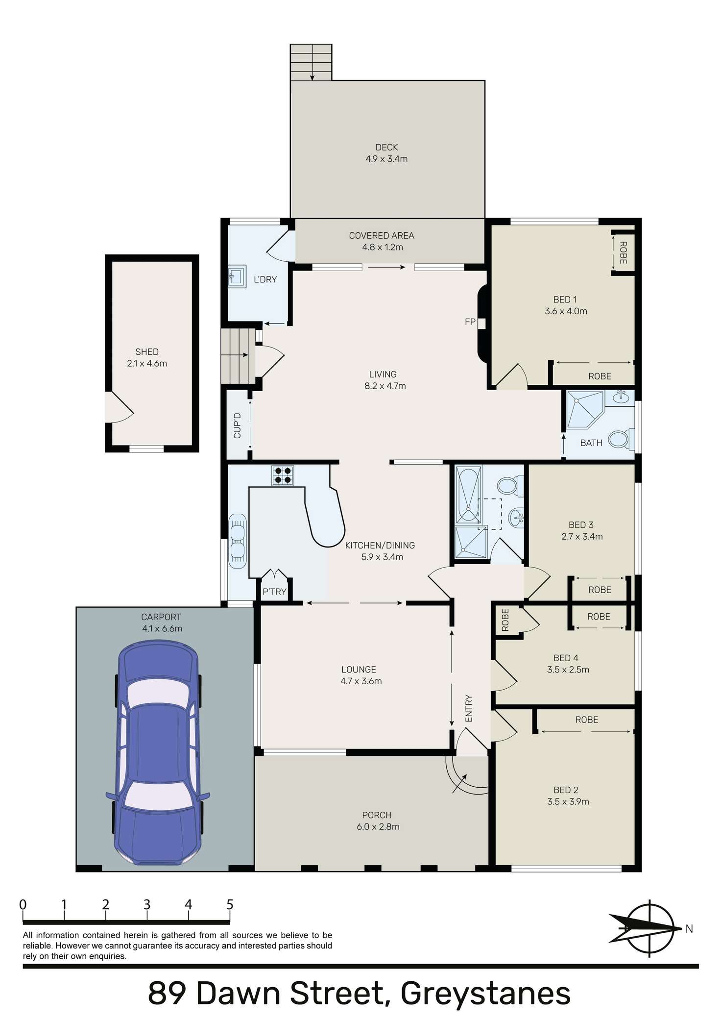 Floorplan of Homely house listing, 89 Dawn Street, Greystanes NSW 2145