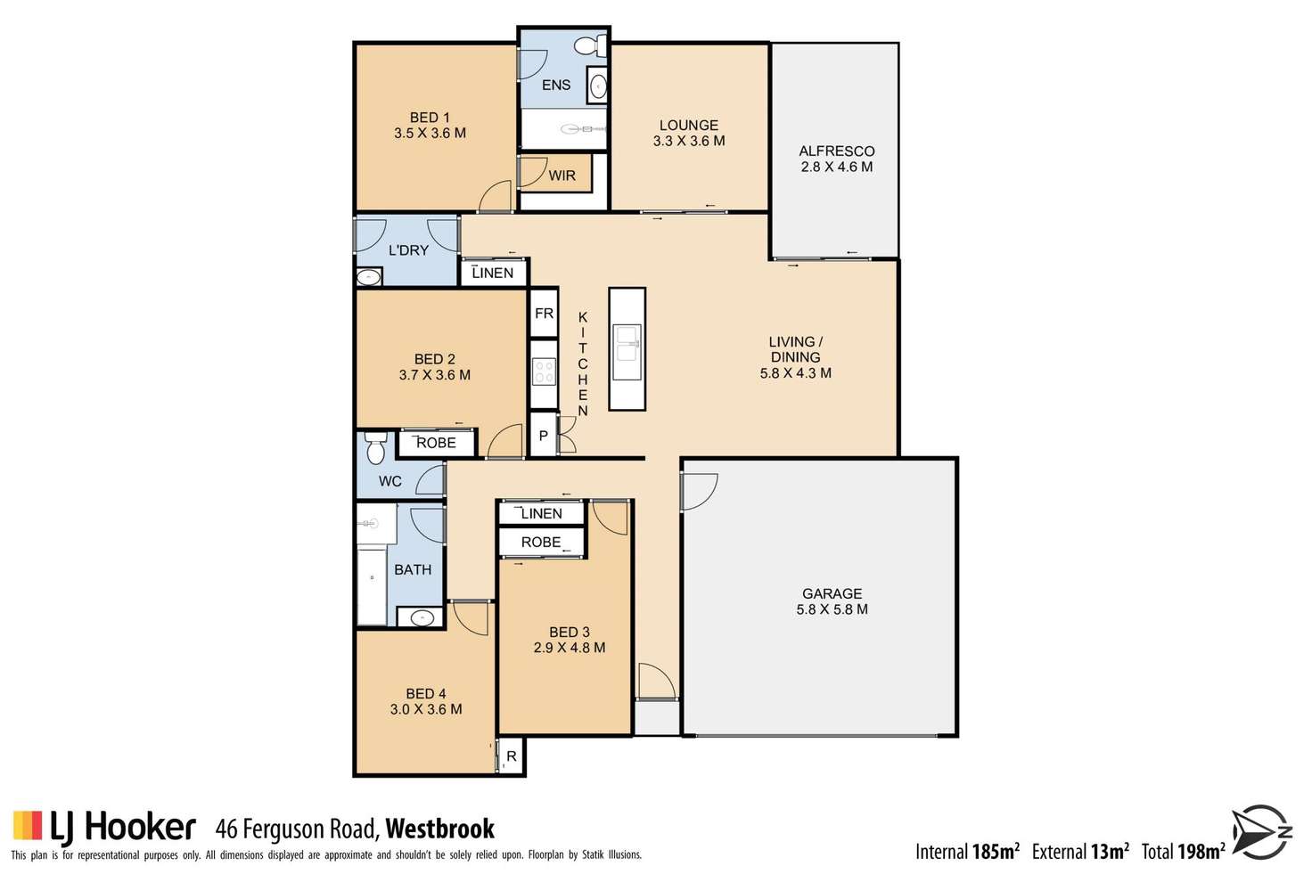 Floorplan of Homely house listing, 46 Ferguson Road, Westbrook QLD 4350