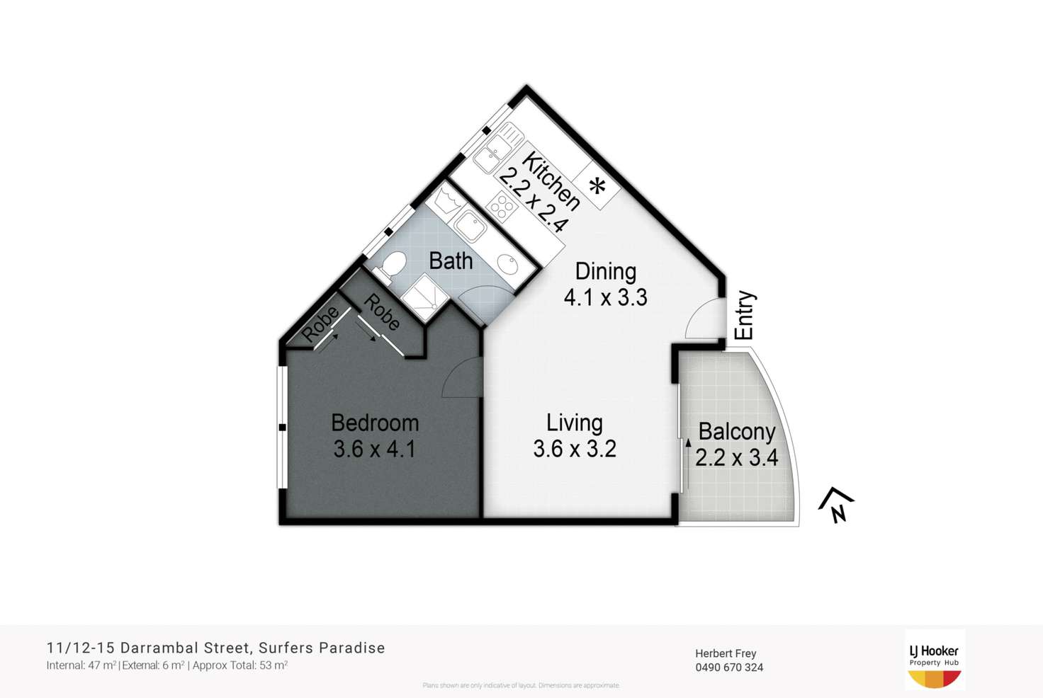 Floorplan of Homely unit listing, 11/10-12 Darrambal Street, Chevron Island QLD 4217