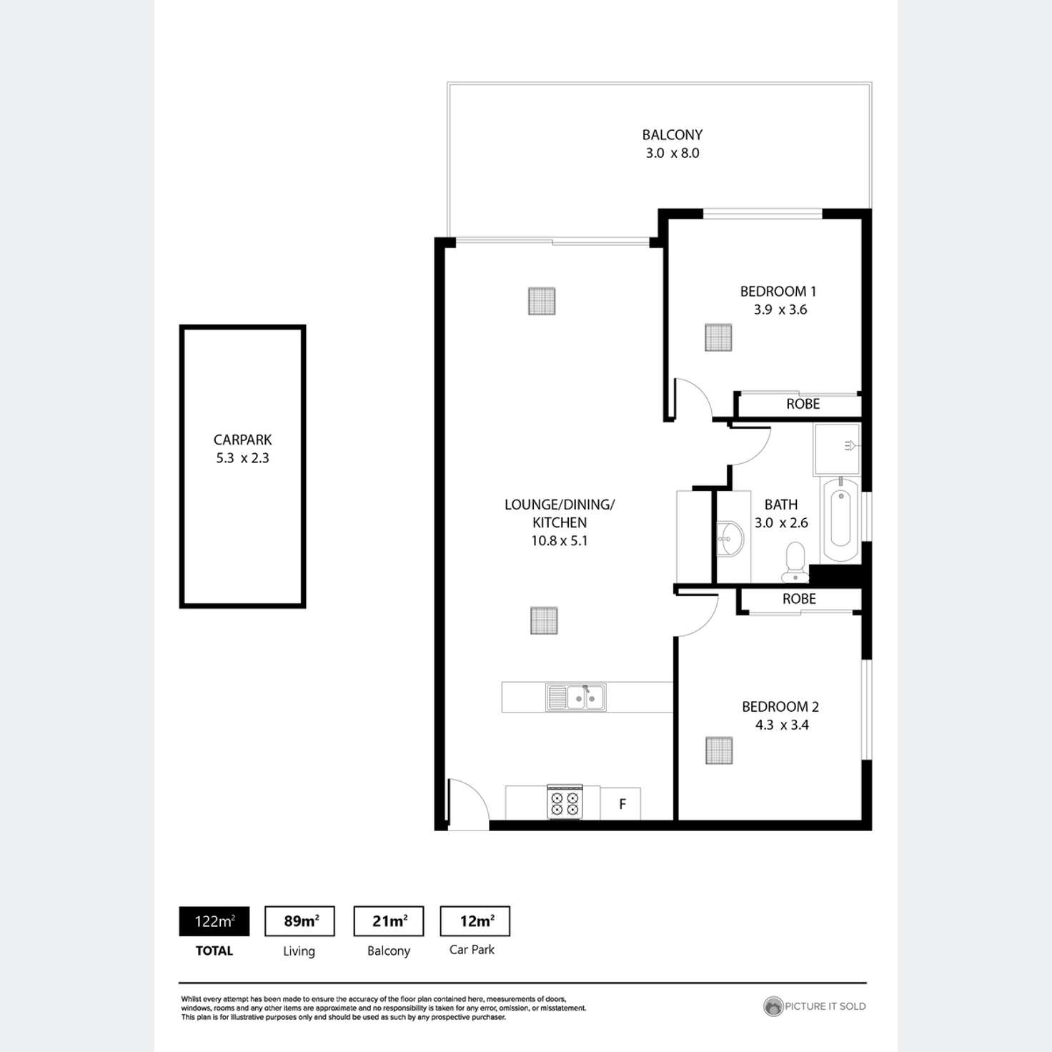 Floorplan of Homely apartment listing, 312/23 Warner Avenue, Findon SA 5023