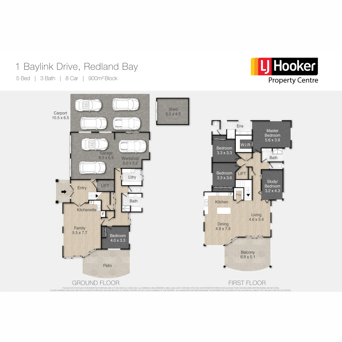 Floorplan of Homely house listing, 1 Baylink Drive, Redland Bay QLD 4165