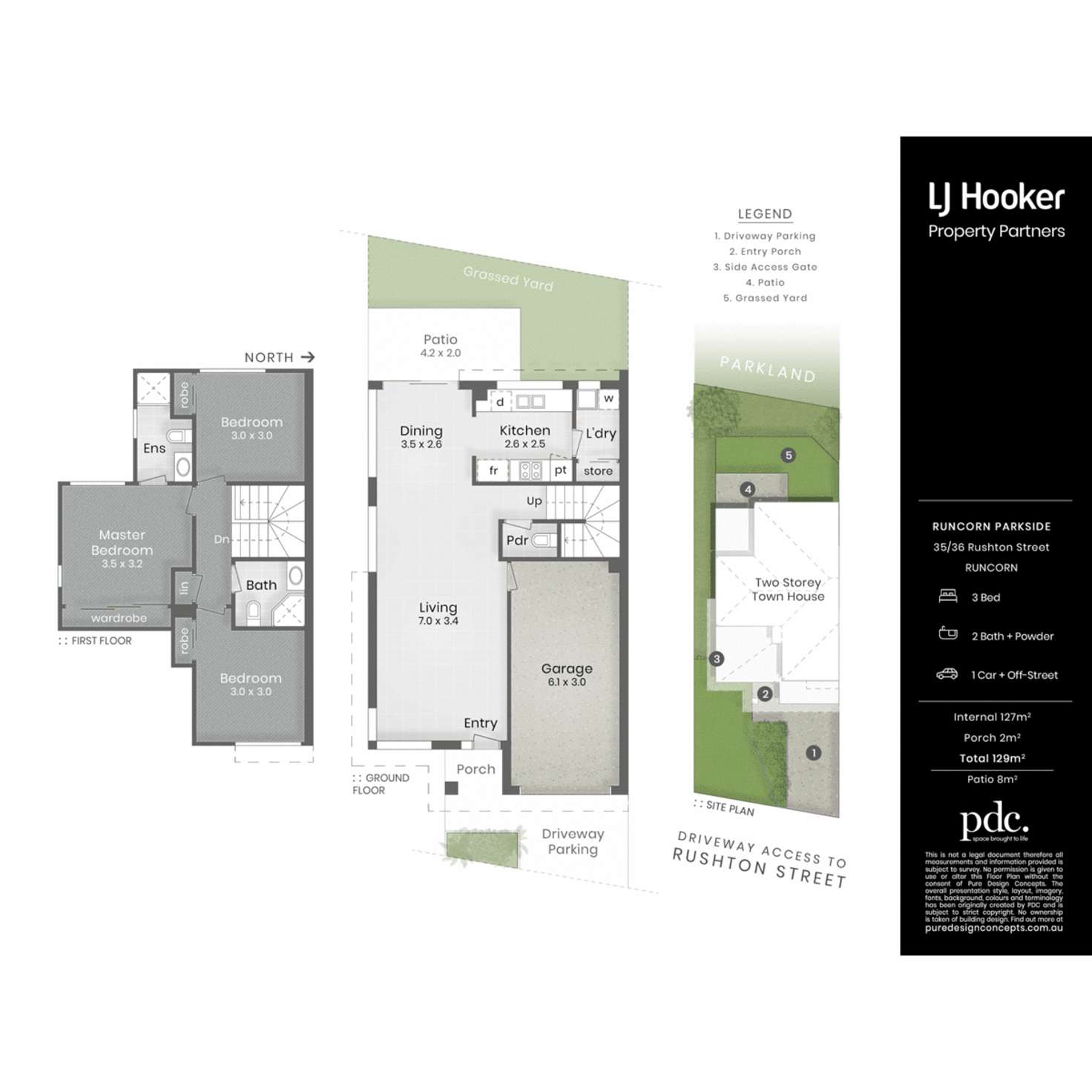 Floorplan of Homely townhouse listing, 35/36 Rushton Street, Runcorn QLD 4113