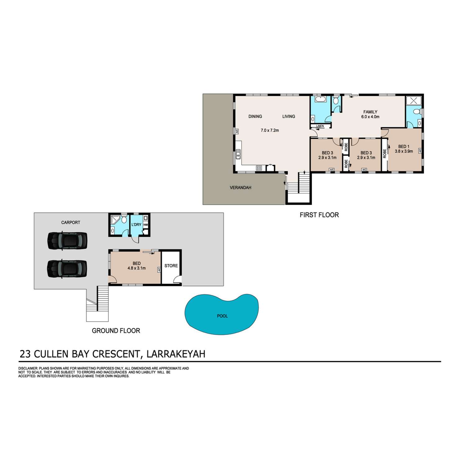 Floorplan of Homely house listing, 23 Cullen Bay Crescent, Larrakeyah NT 820