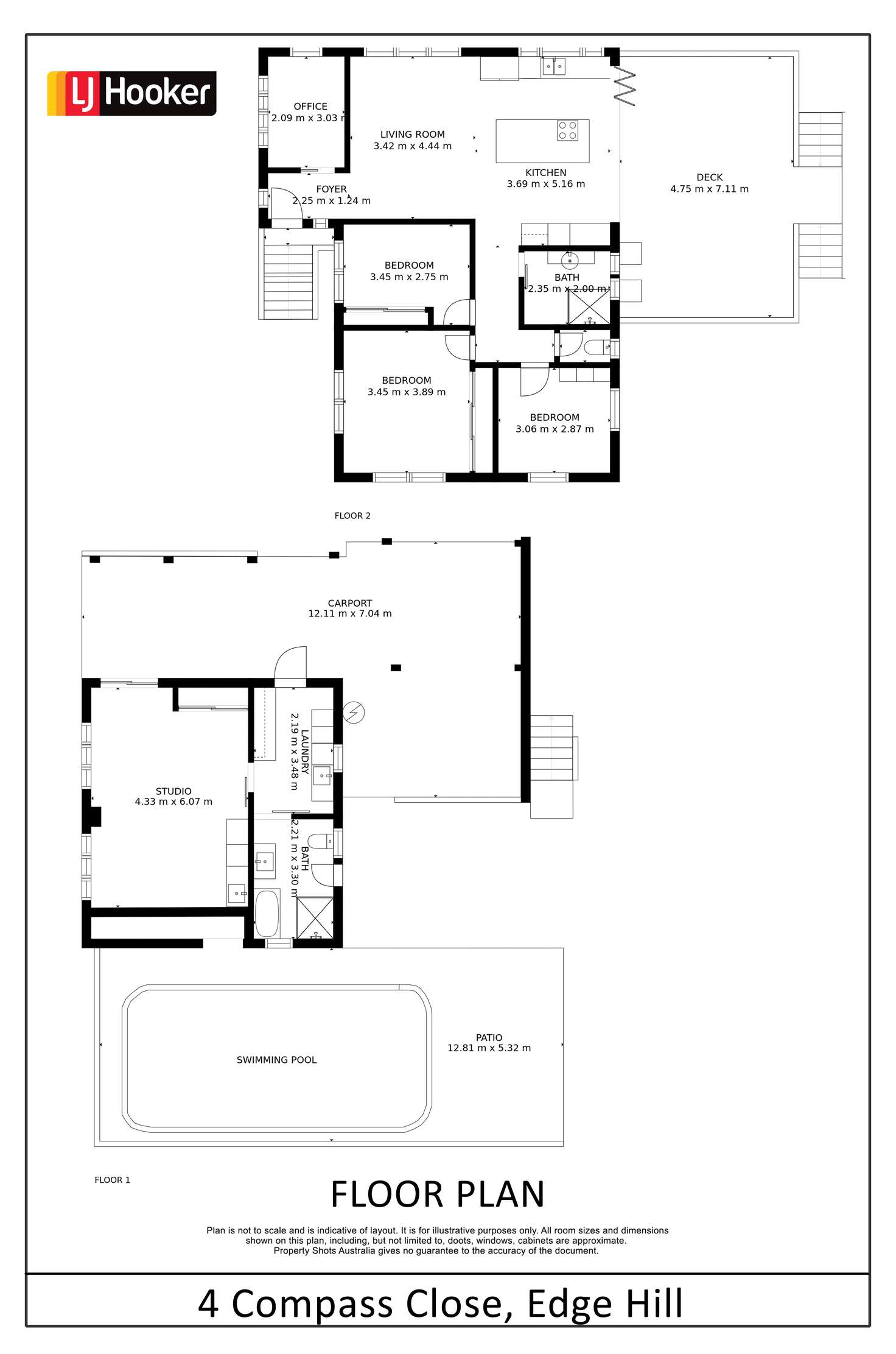 Floorplan of Homely house listing, 4 Compass Close, Edge Hill QLD 4870