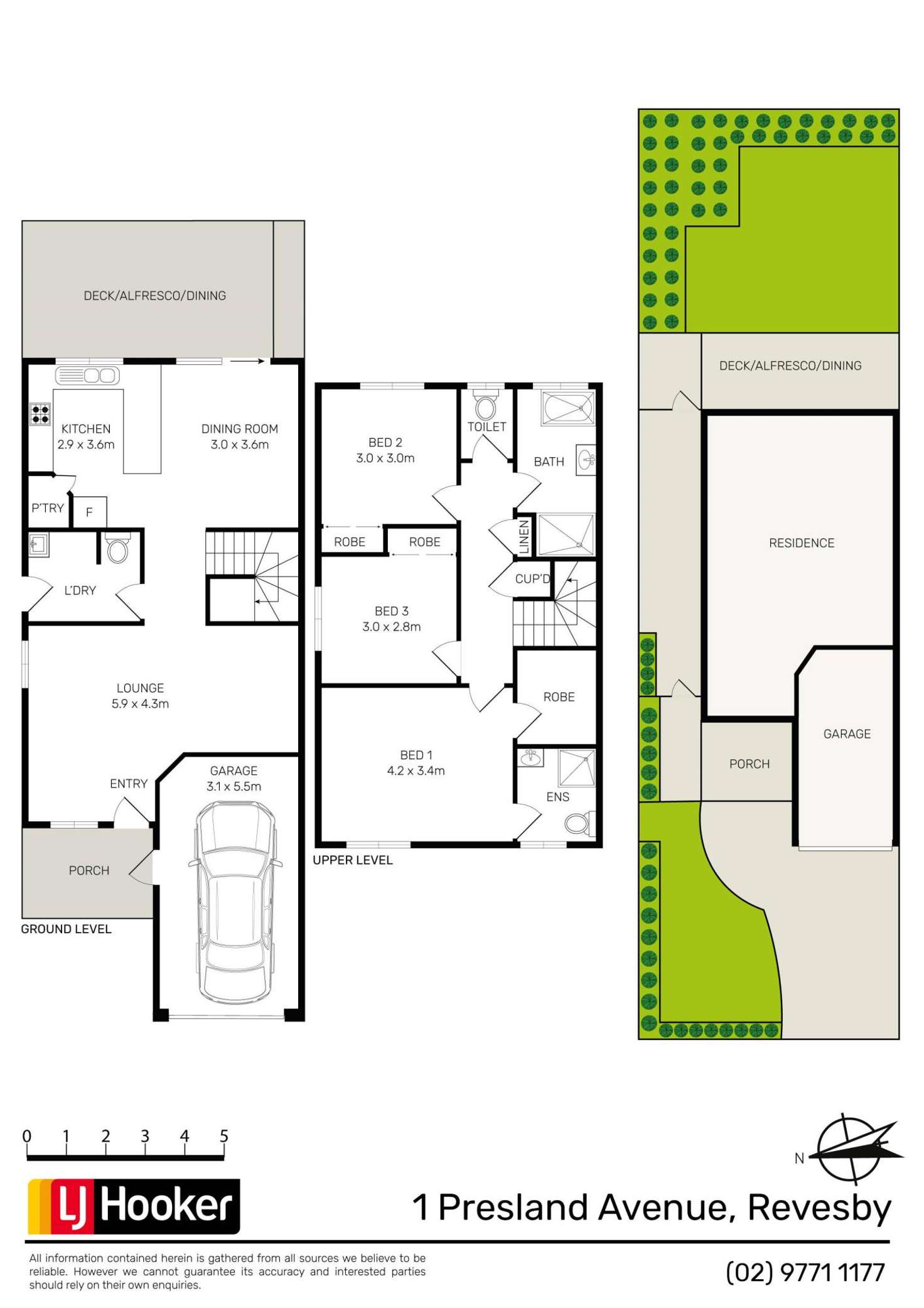 Floorplan of Homely semiDetached listing, 1 Presland Avenue, Revesby NSW 2212