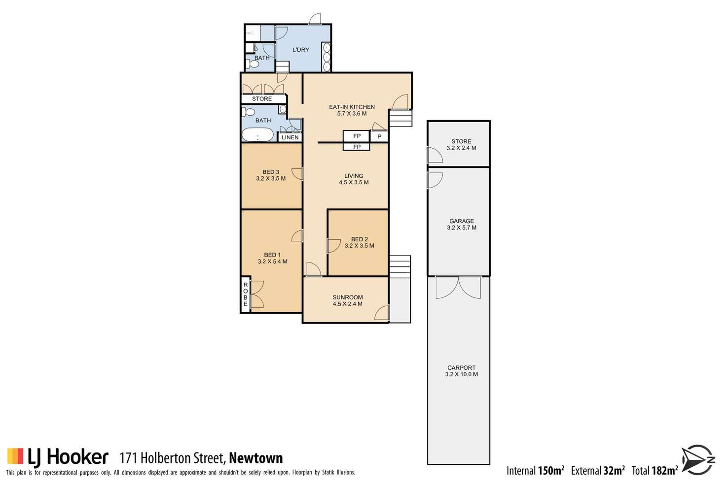 Floorplan of Homely house listing, 171 Holberton Street, Newtown QLD 4350