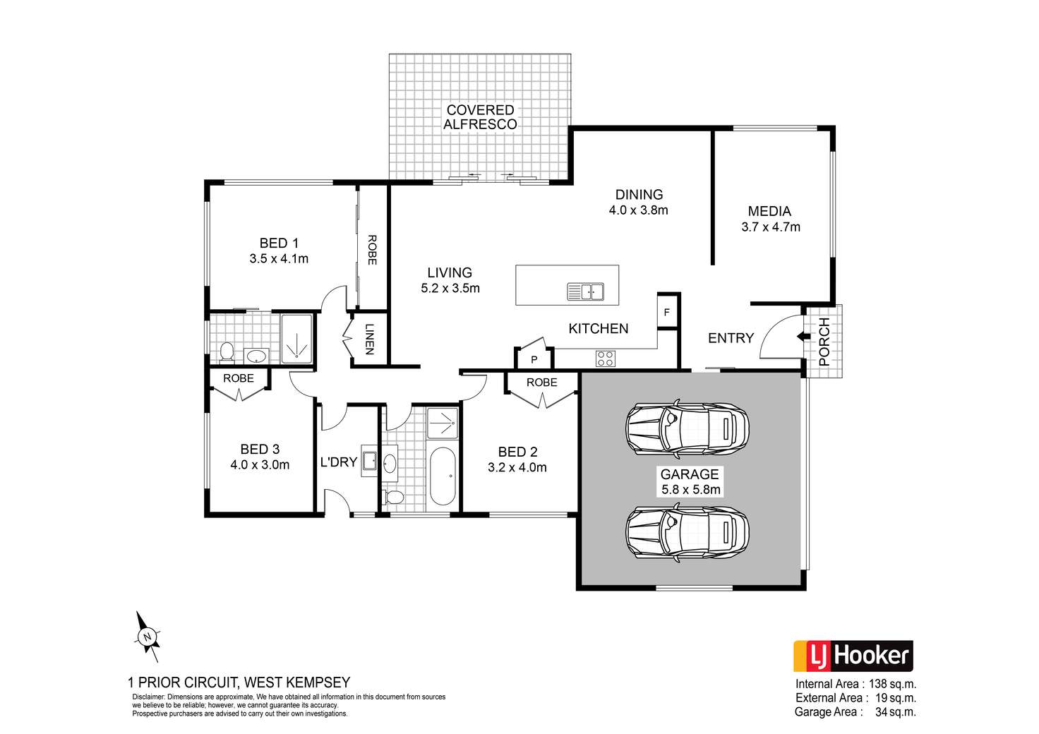 Floorplan of Homely house listing, 1 Prior Cct, West Kempsey NSW 2440