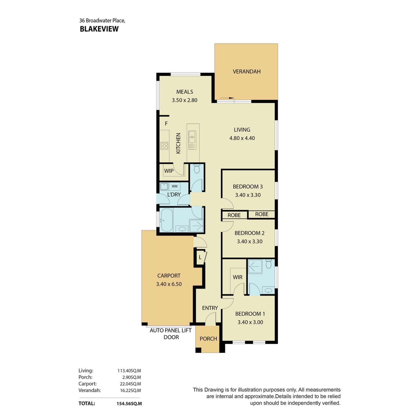 Floorplan of Homely house listing, 36 Broadwater Place, Blakeview SA 5114
