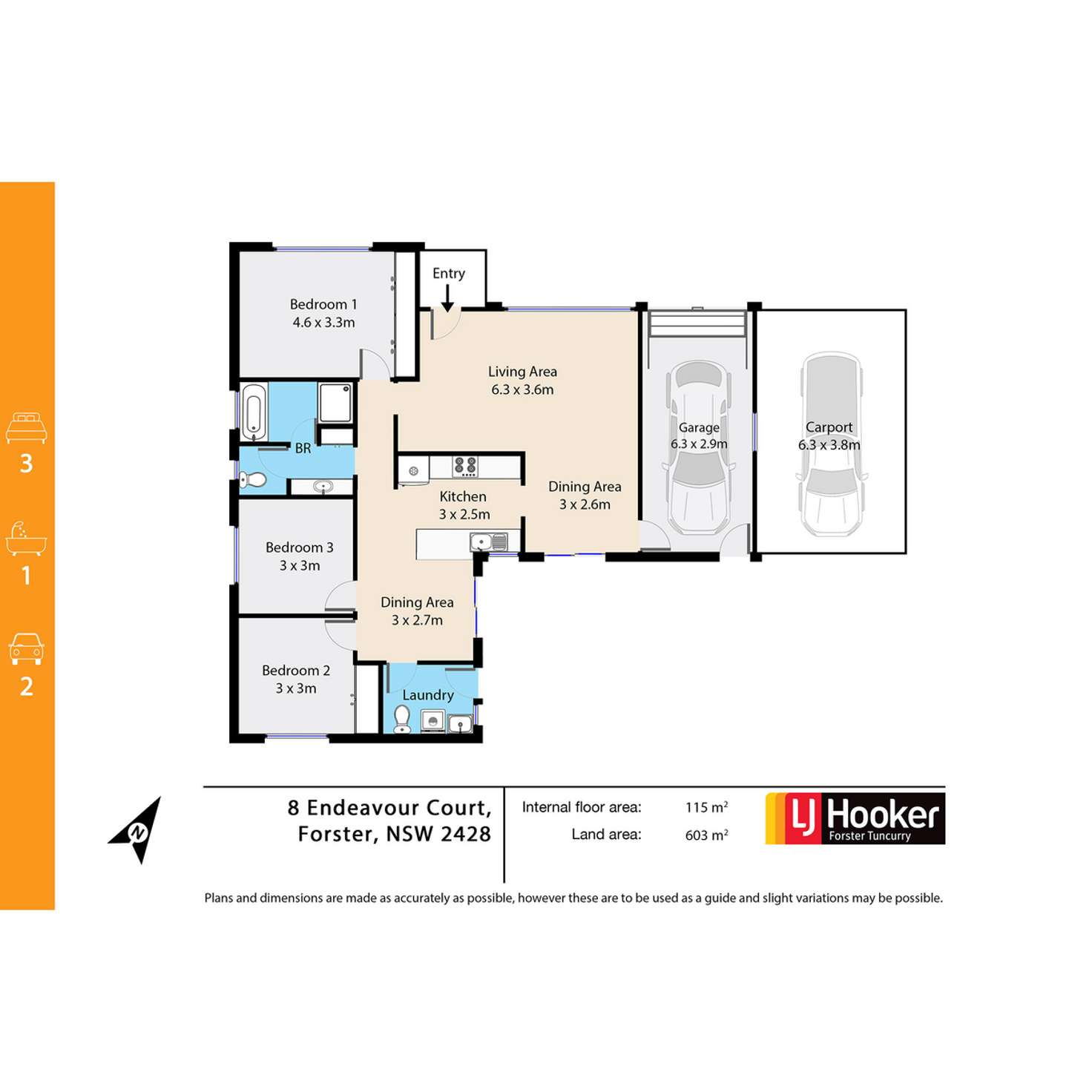 Floorplan of Homely house listing, 8 Endeavour Court, Forster NSW 2428