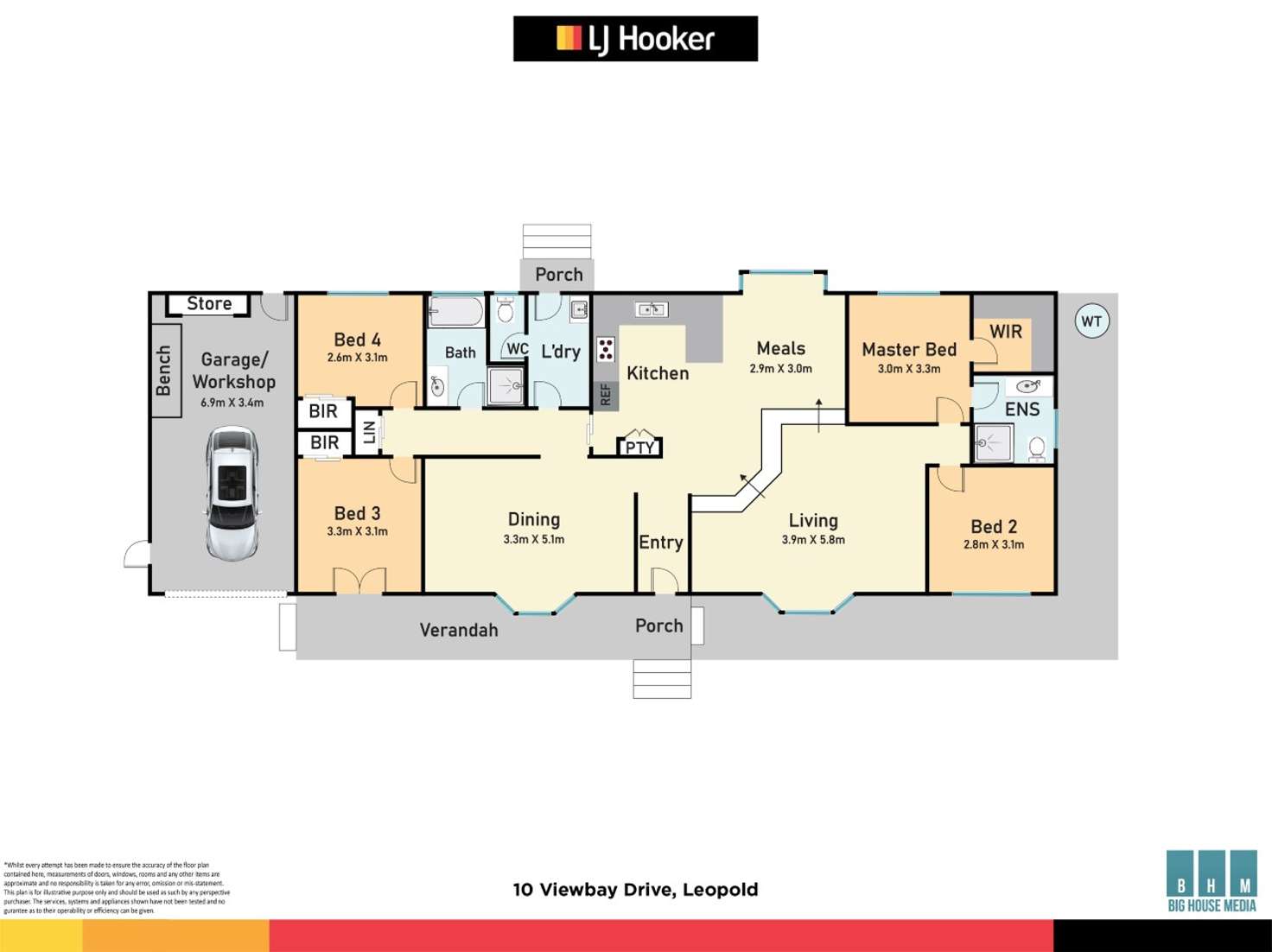 Floorplan of Homely house listing, 10 Viewbay Drive, Leopold VIC 3224