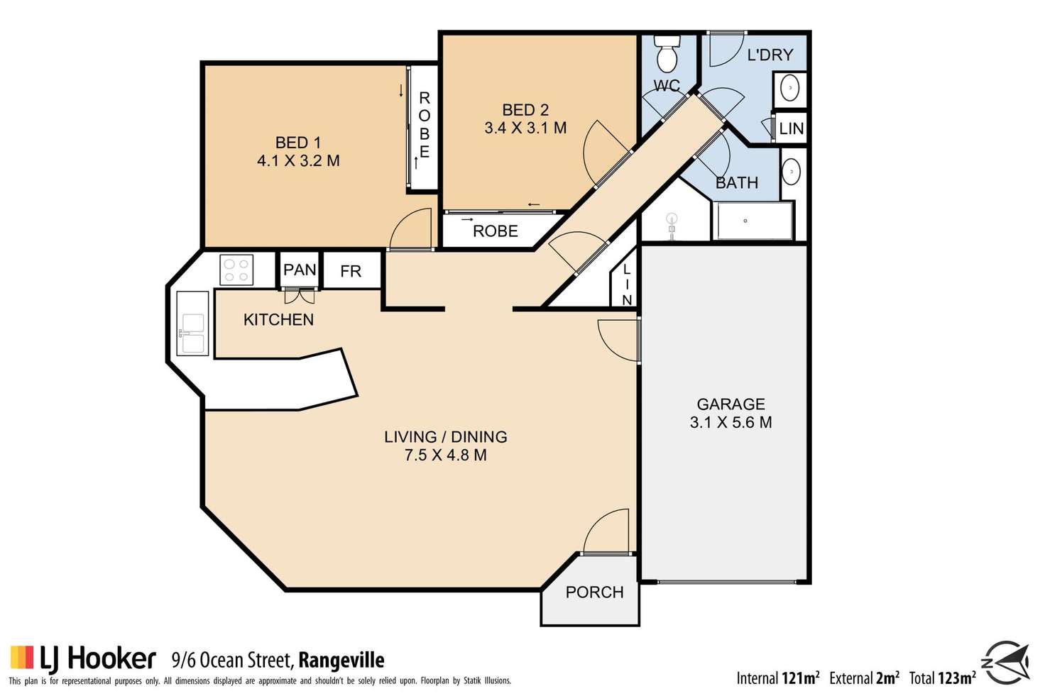 Floorplan of Homely unit listing, 9/6 Ocean Street, Rangeville QLD 4350