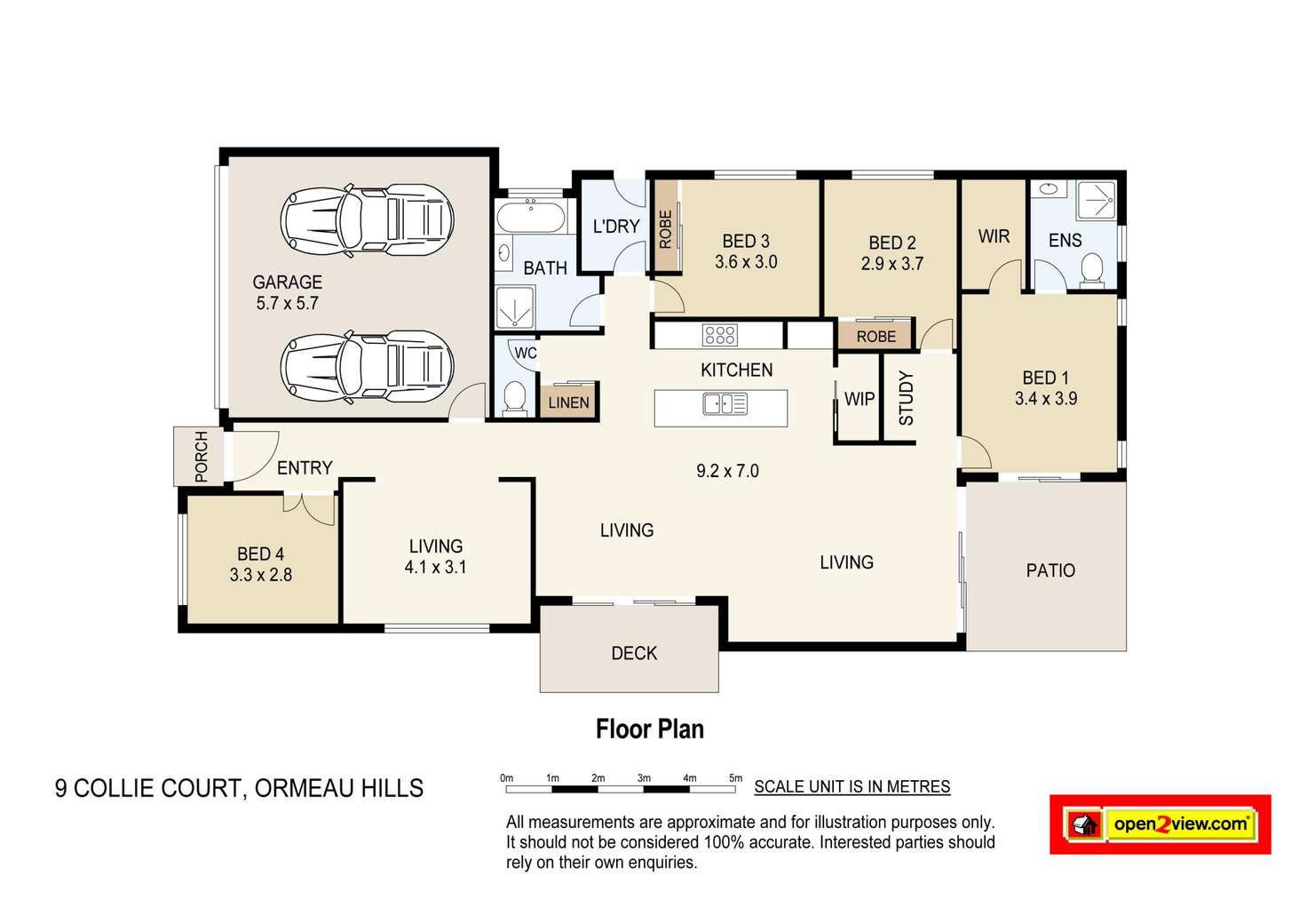 Floorplan of Homely house listing, 9 Collie Crescent, Ormeau Hills QLD 4208