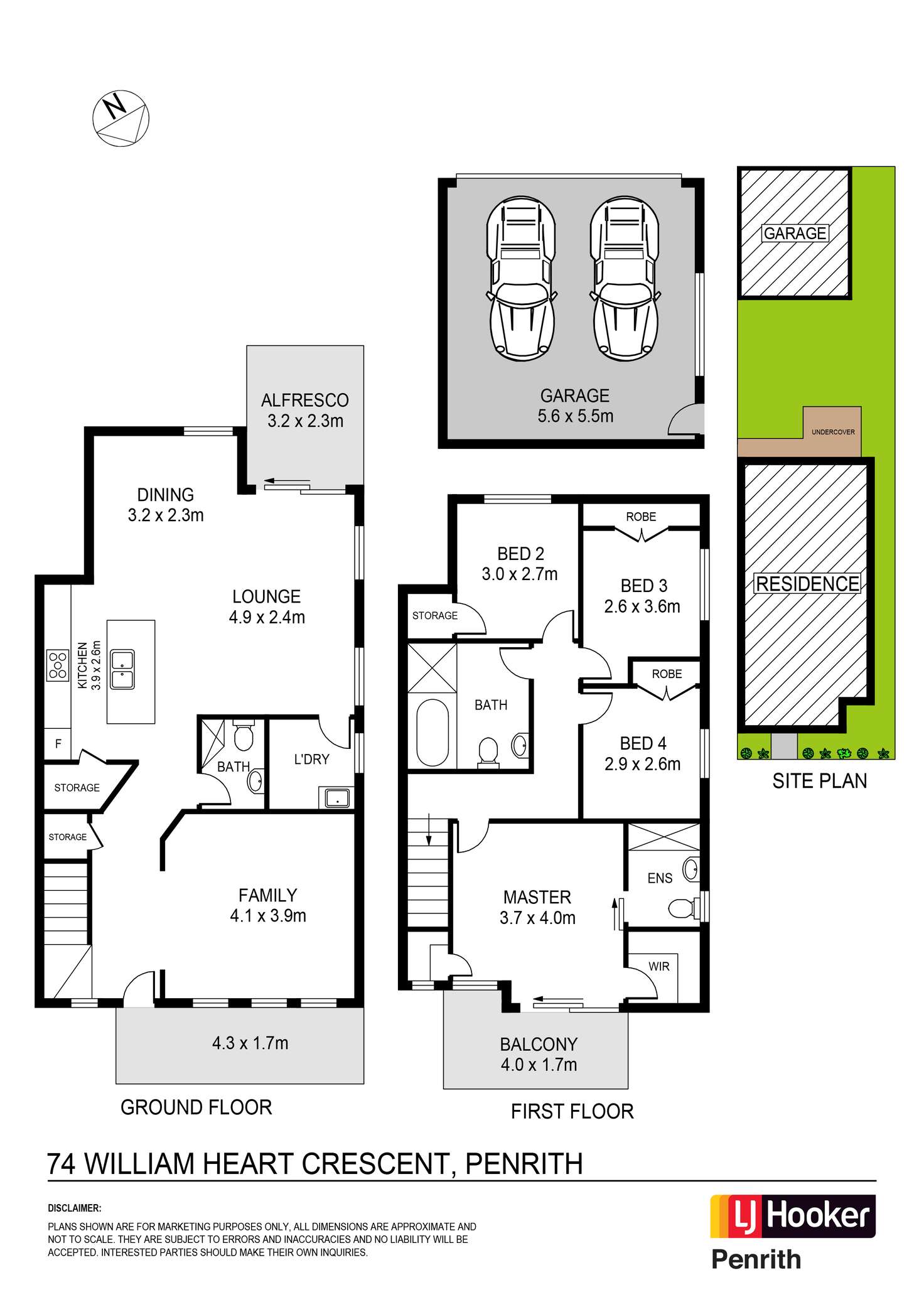 Floorplan of Homely house listing, 74 William Hart Crescent, Penrith NSW 2750