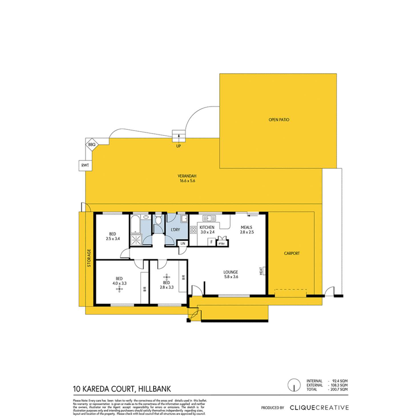 Floorplan of Homely house listing, 10 Kareda Court, Hillbank SA 5112