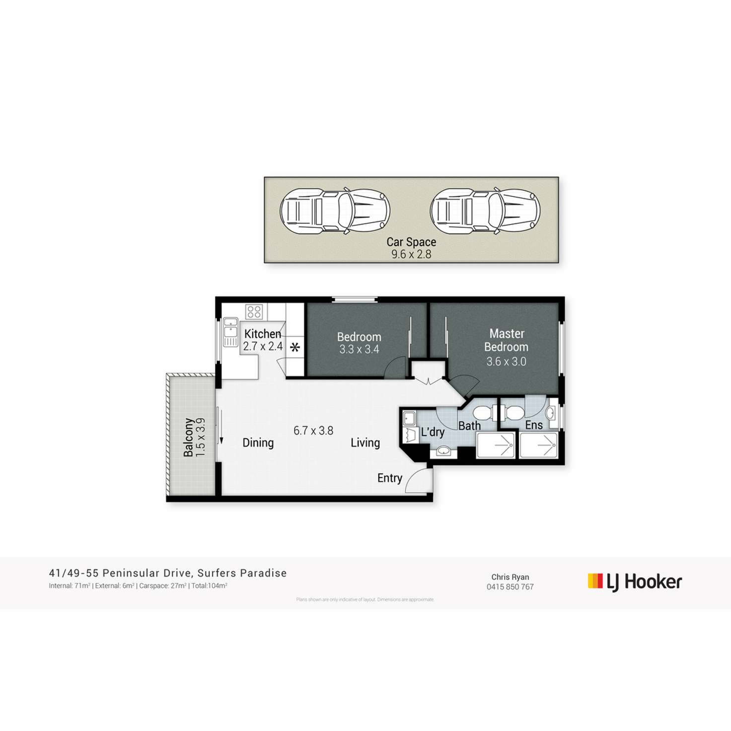 Floorplan of Homely unit listing, 41/49-53 Peninsular Drive, Surfers Paradise QLD 4217