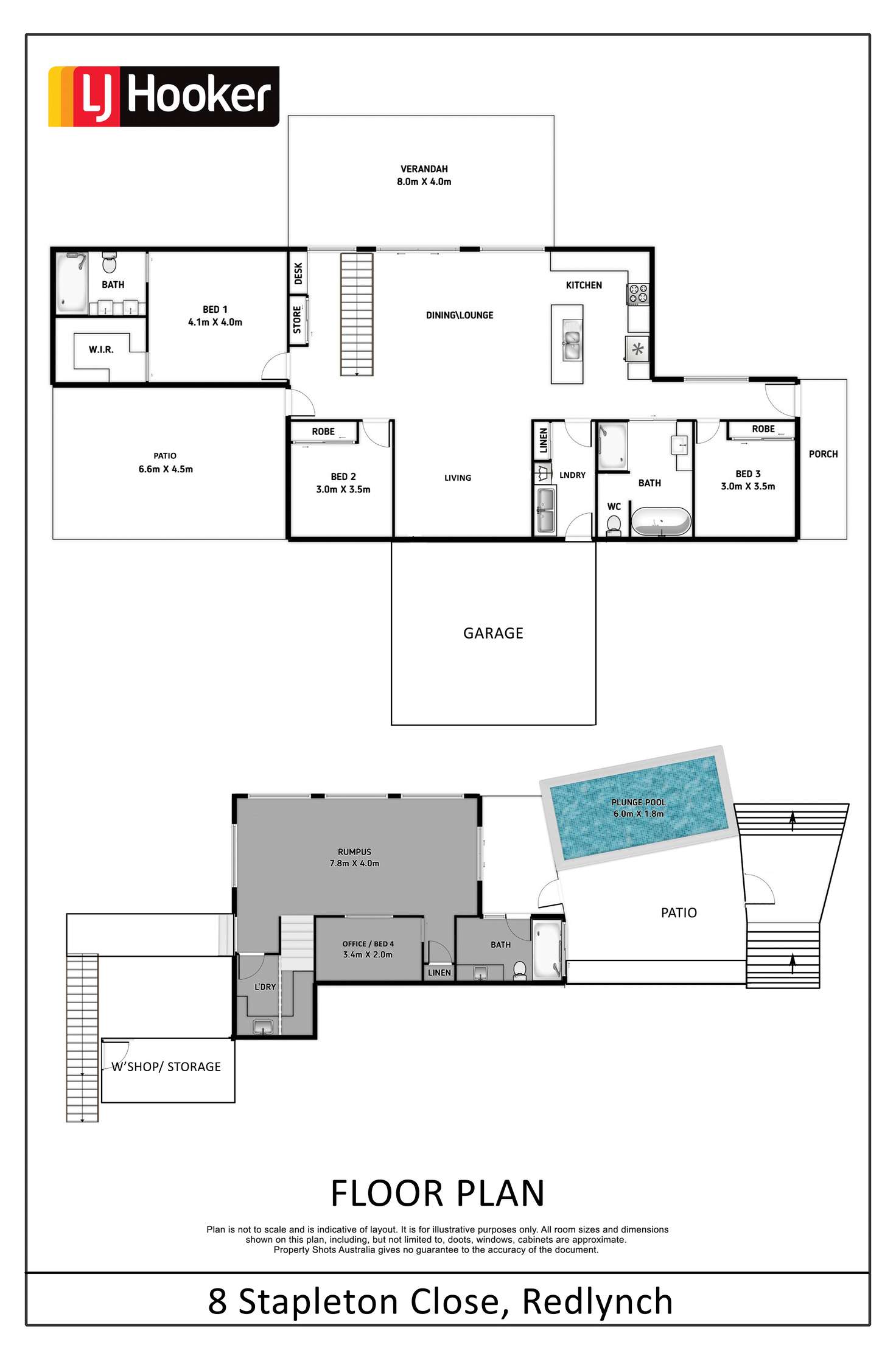 Floorplan of Homely house listing, 8 Stapleton Close, Redlynch QLD 4870