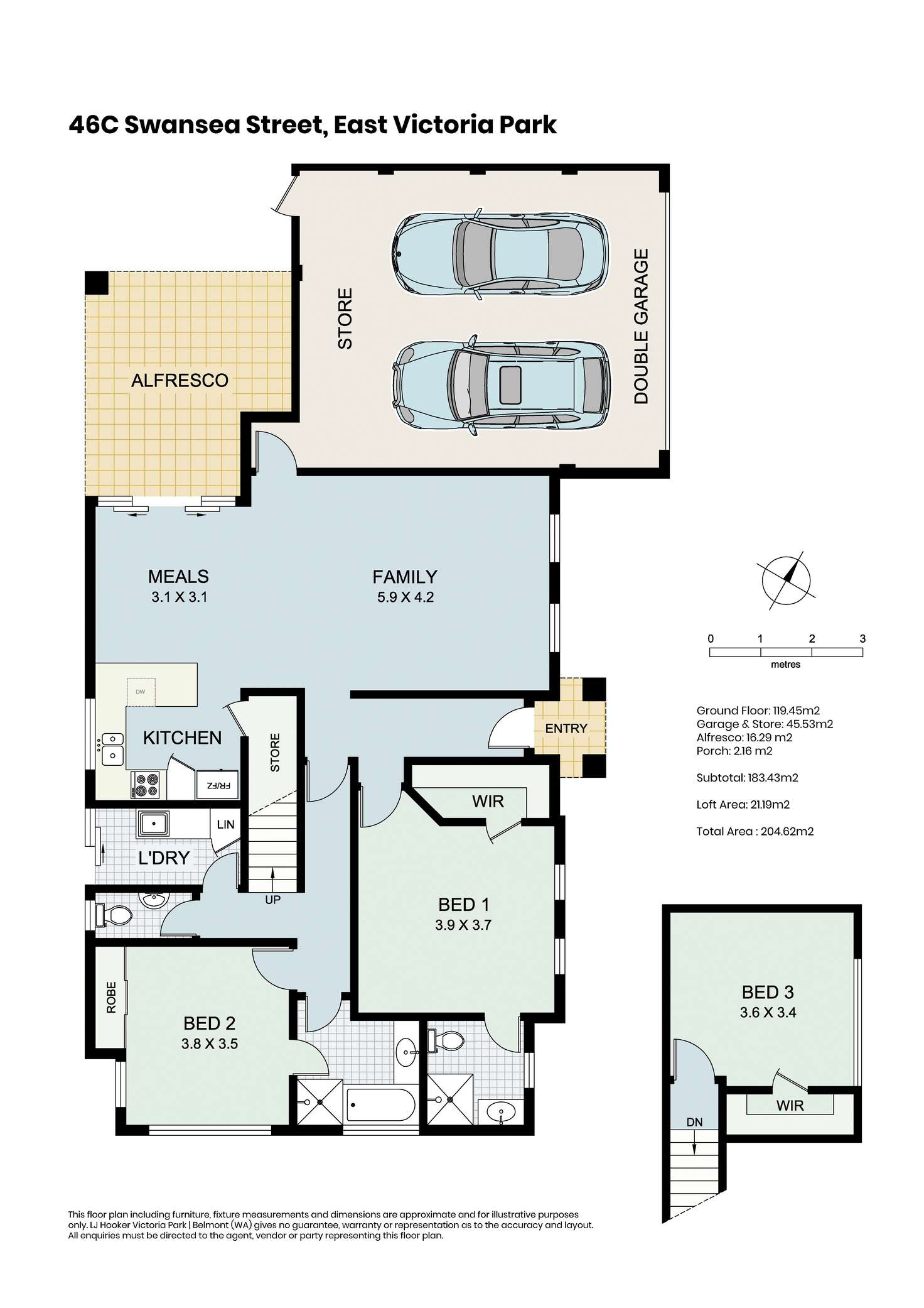 Floorplan of Homely villa listing, 46C Swansea Street, East Victoria Park WA 6101