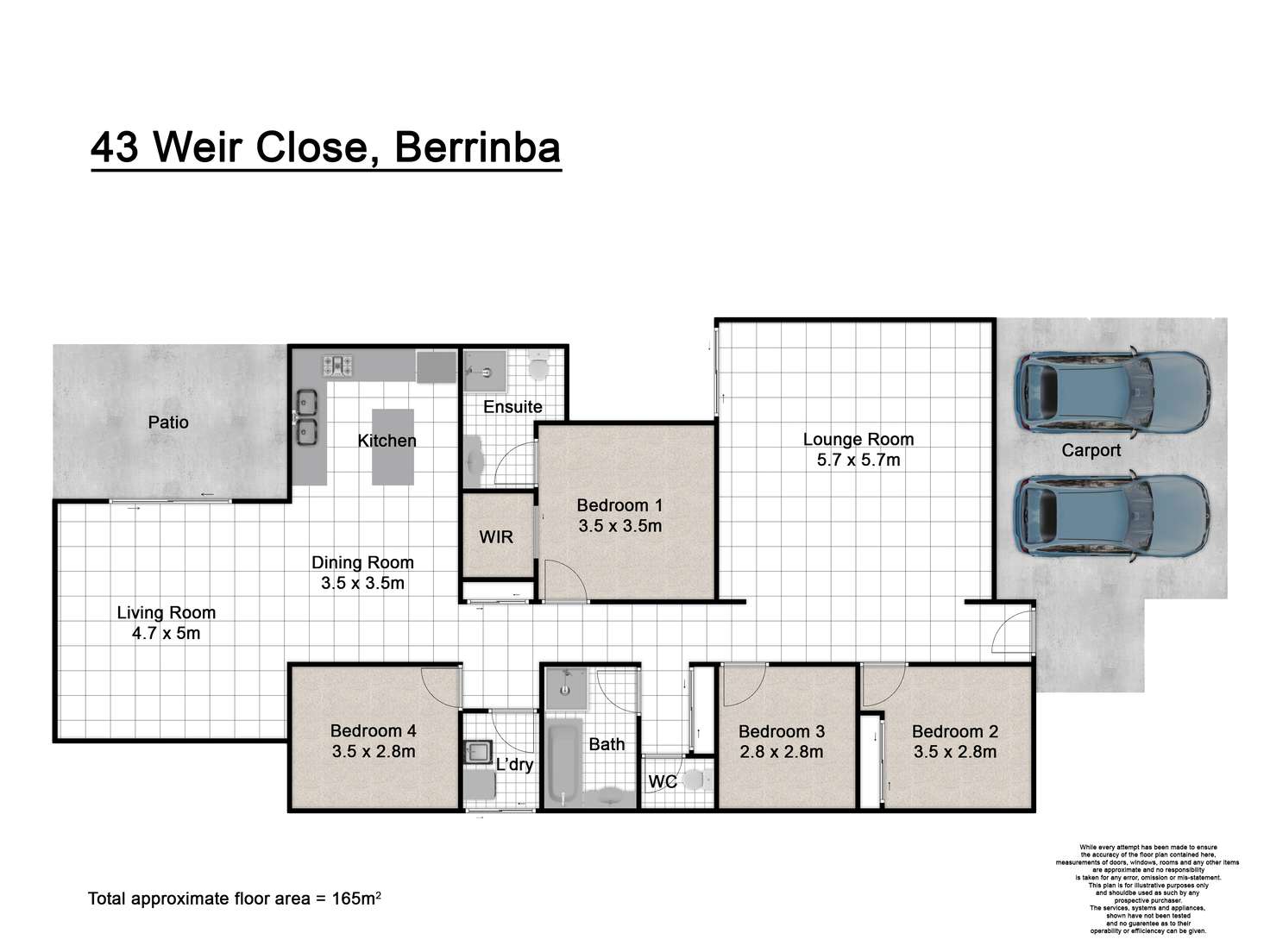 Floorplan of Homely house listing, 43 Weir Close, Berrinba QLD 4117