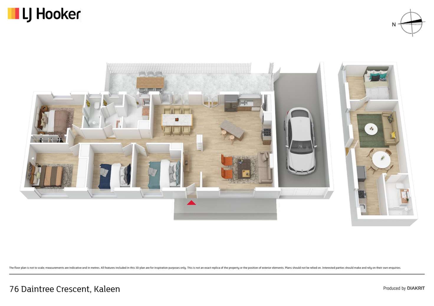 Floorplan of Homely house listing, 76 Daintree Crescent, Kaleen ACT 2617