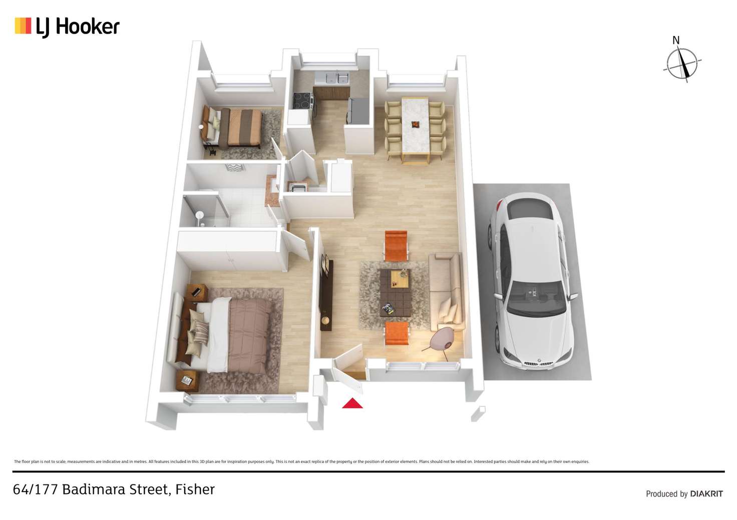 Floorplan of Homely retirement listing, 64/177 Badimara Street, Fisher ACT 2611
