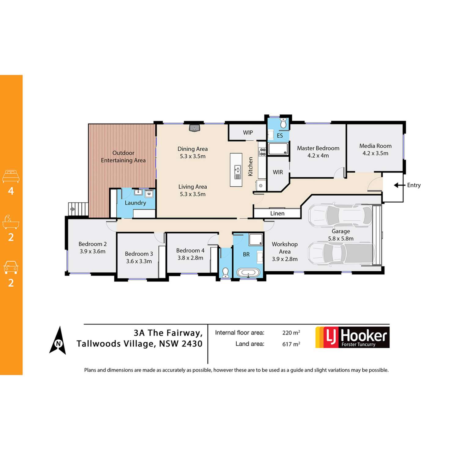 Floorplan of Homely house listing, 3A The Fairway, Tallwoods Village NSW 2430
