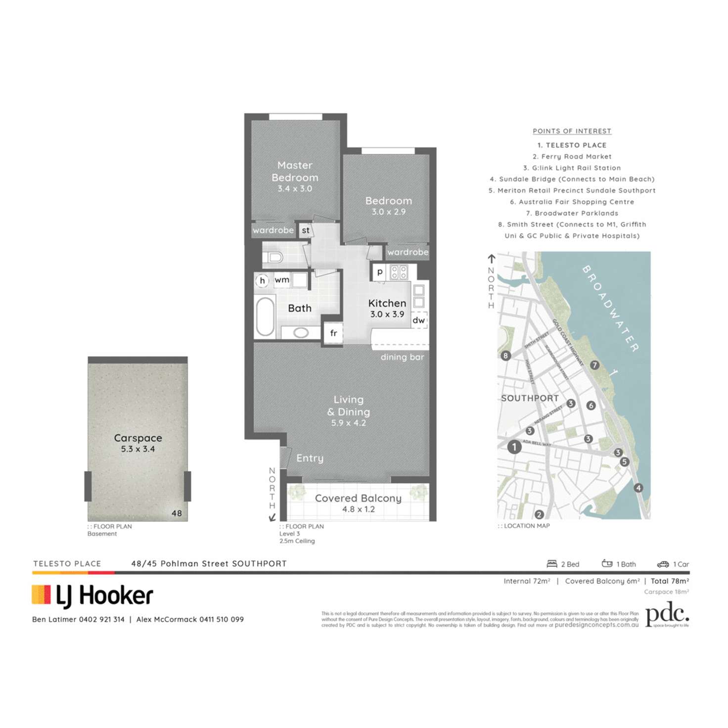 Floorplan of Homely unit listing, 48/45 Pohlman Street, Southport QLD 4215