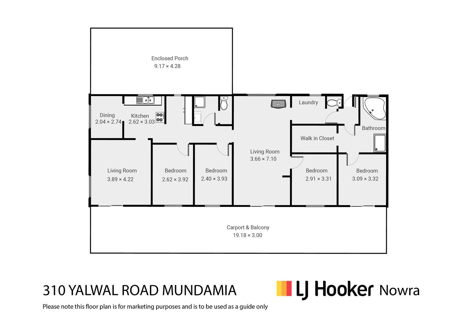 Floorplan of Homely house listing, 310 Yalwal Road, West Nowra NSW 2541