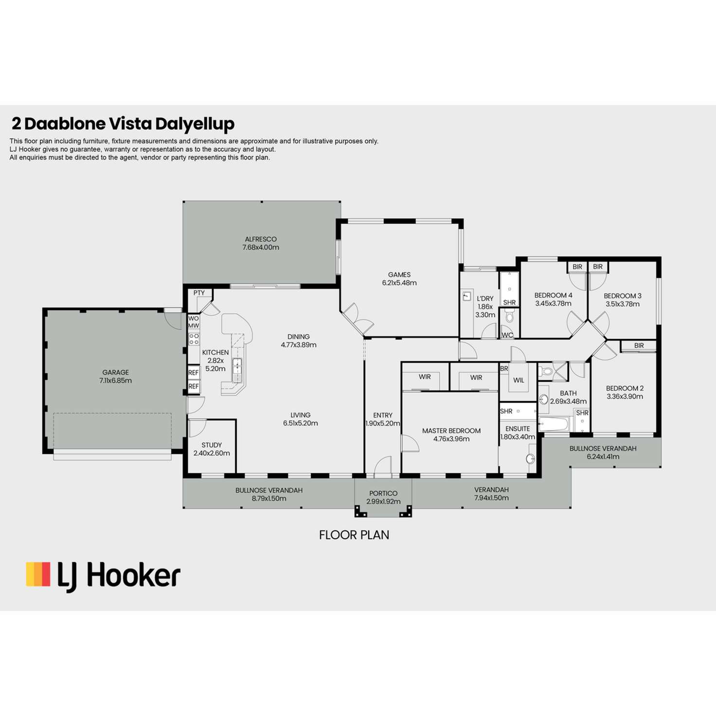 Floorplan of Homely house listing, 2 Daablone Vista, Dalyellup WA 6230