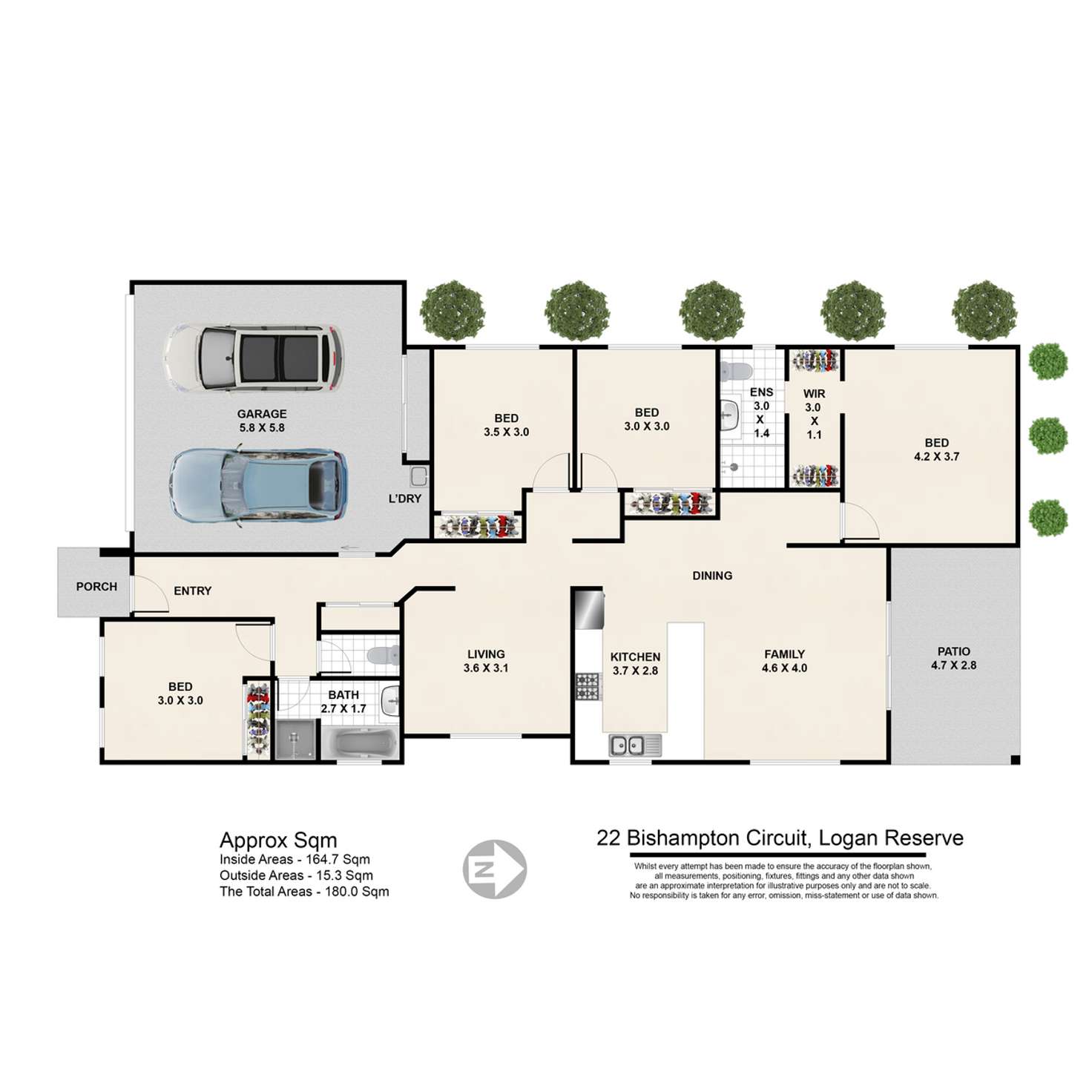 Floorplan of Homely house listing, 22 Bishampton Circuit, Logan Reserve QLD 4133