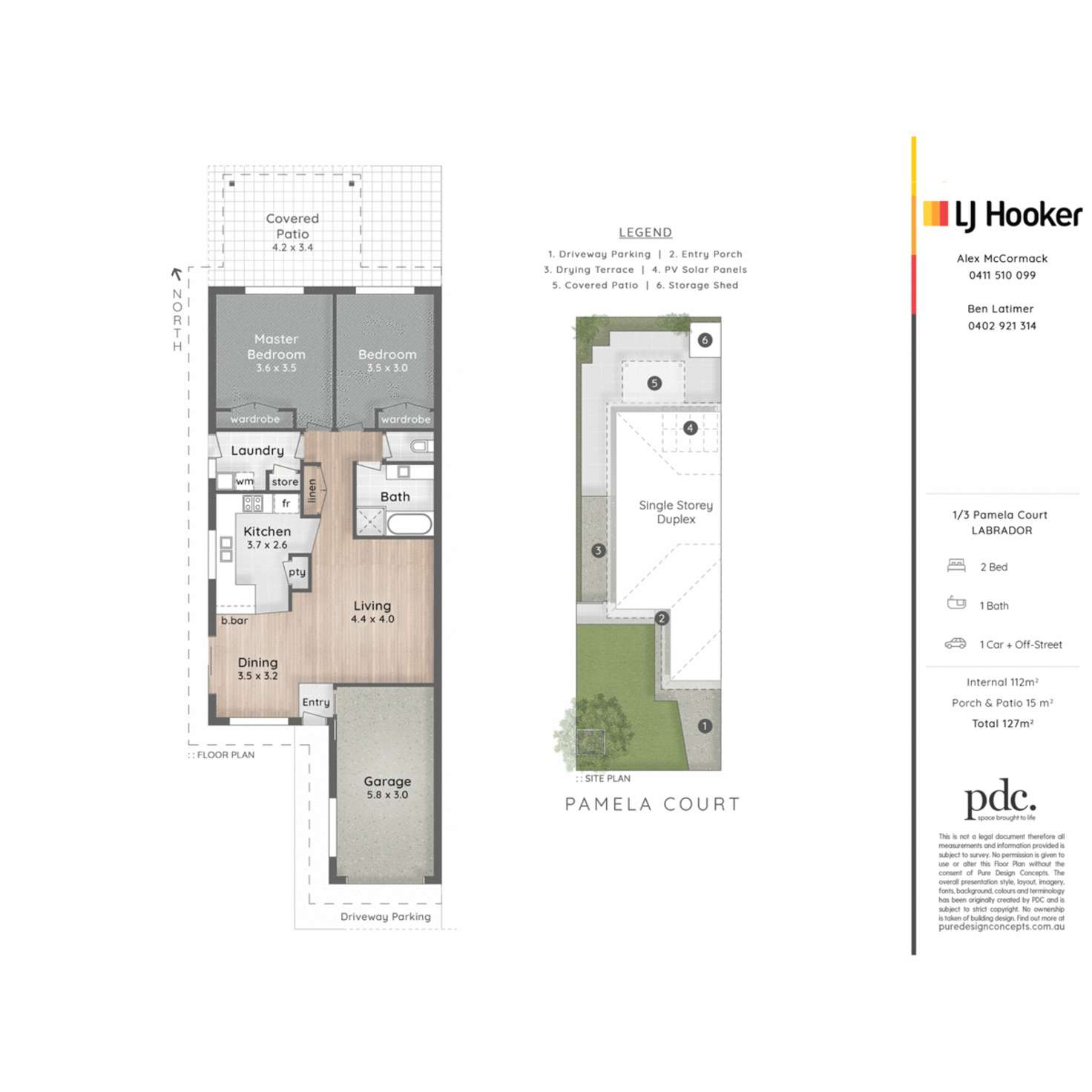 Floorplan of Homely semiDetached listing, 1/3 Pamela Court, Labrador QLD 4215