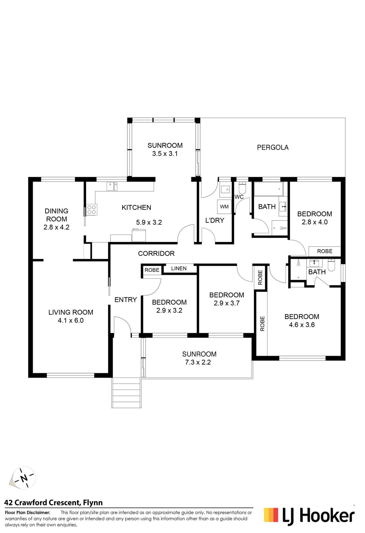Floorplan of Homely house listing, 42 Crawford Crescent, Flynn ACT 2615