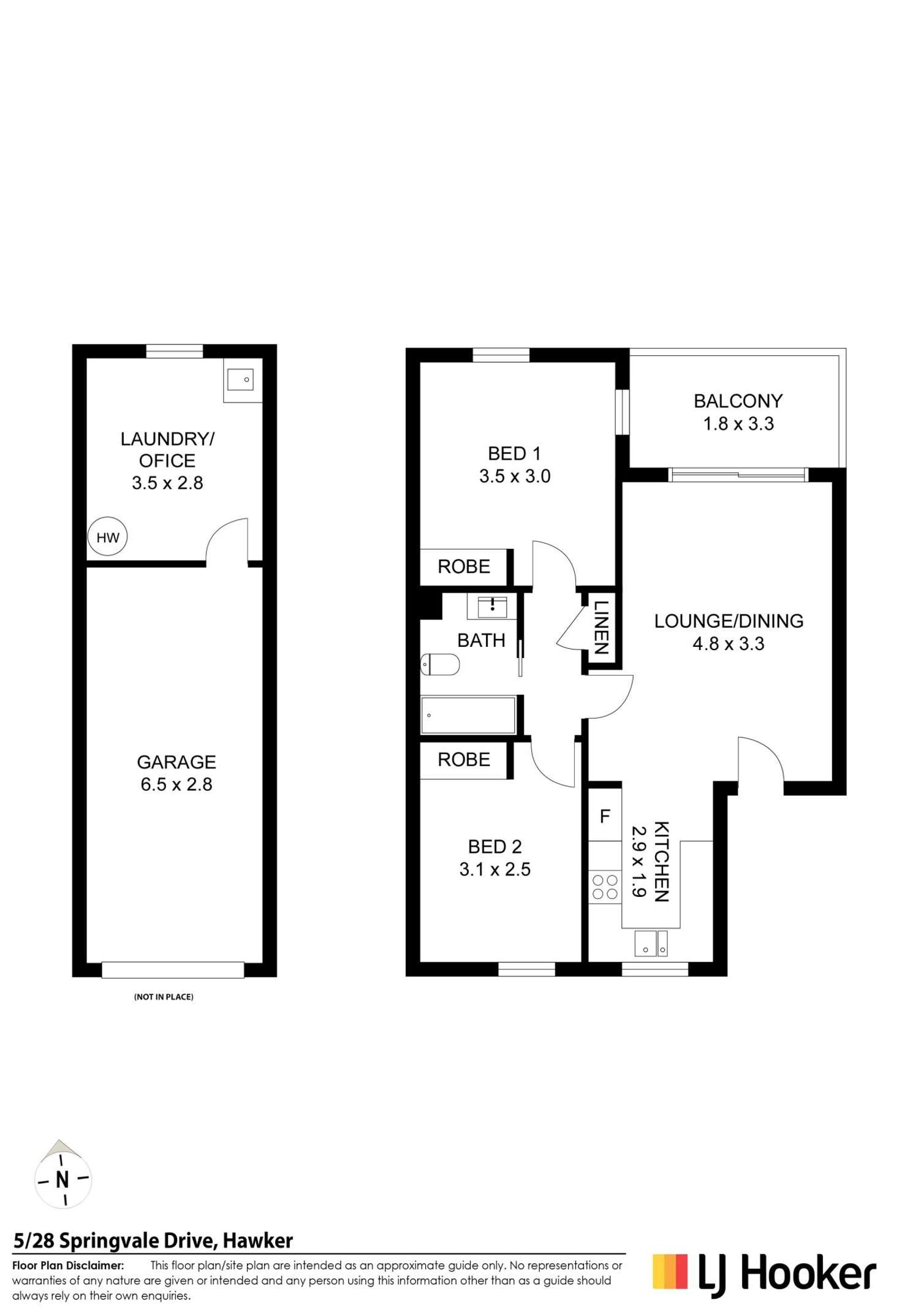 Floorplan of Homely unit listing, 5/28 Springvale Drive, Hawker ACT 2614