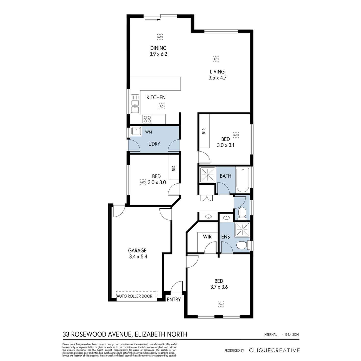 Floorplan of Homely house listing, 33 Rosewood Avenue, Elizabeth North SA 5113