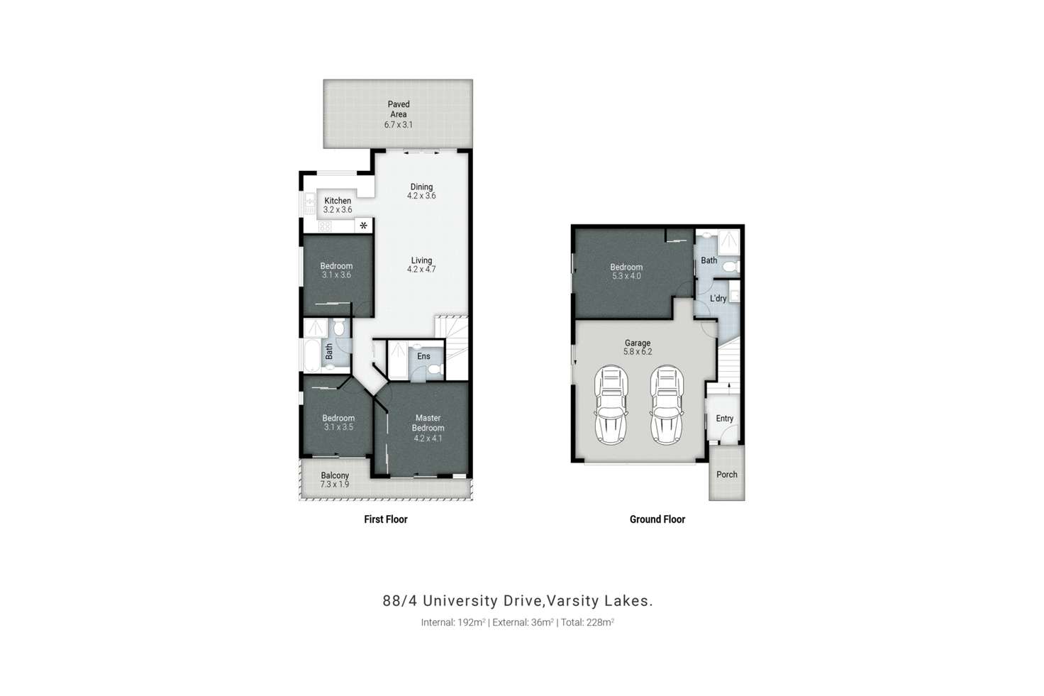 Floorplan of Homely townhouse listing, 88/4 University Drive, Robina QLD 4226