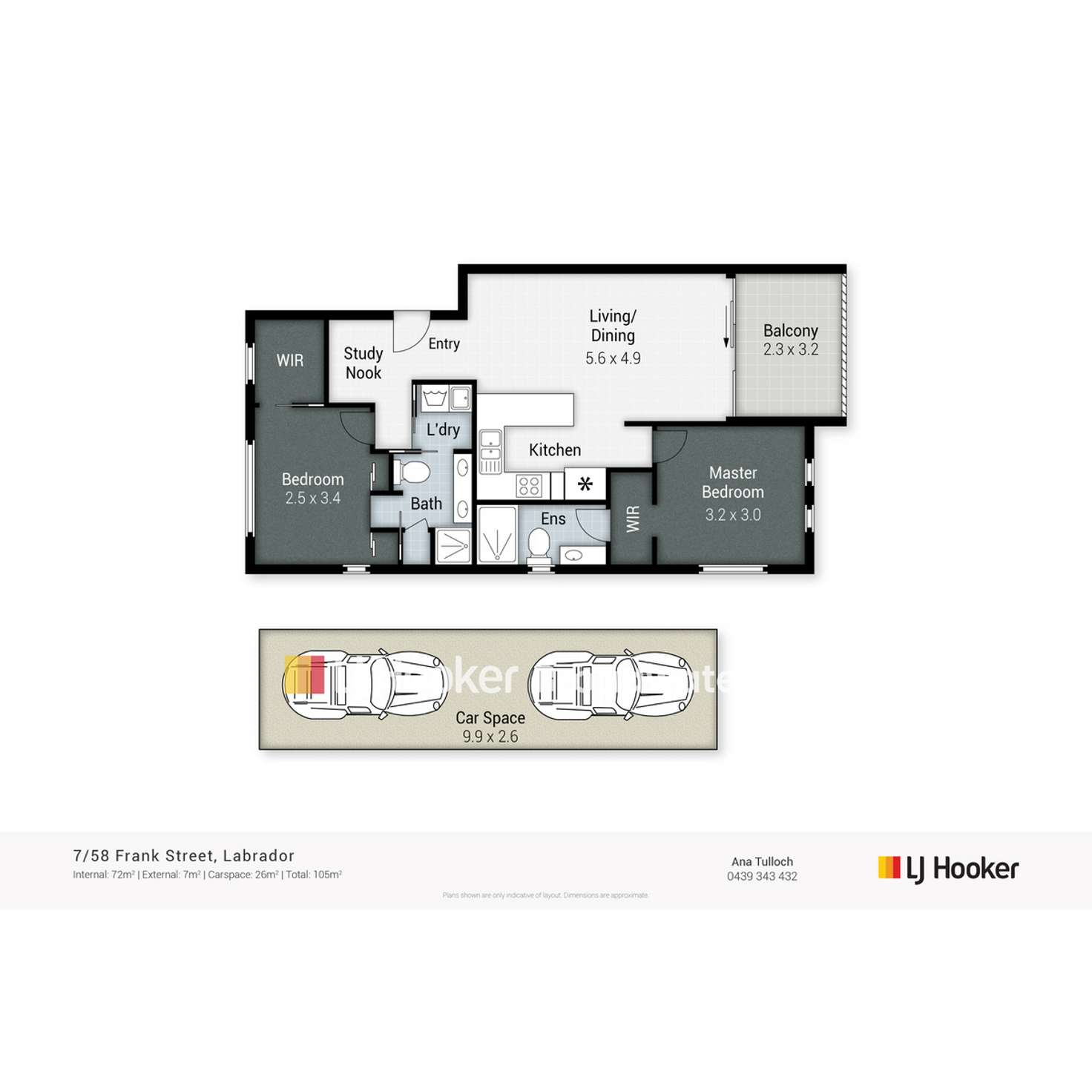 Floorplan of Homely apartment listing, 7/58 Frank Street, Labrador QLD 4215