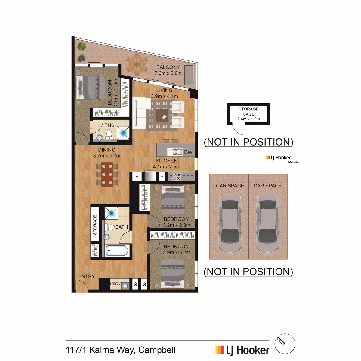 Floorplan of Homely apartment listing, 117/1 Kalma Way, Campbell ACT 2612