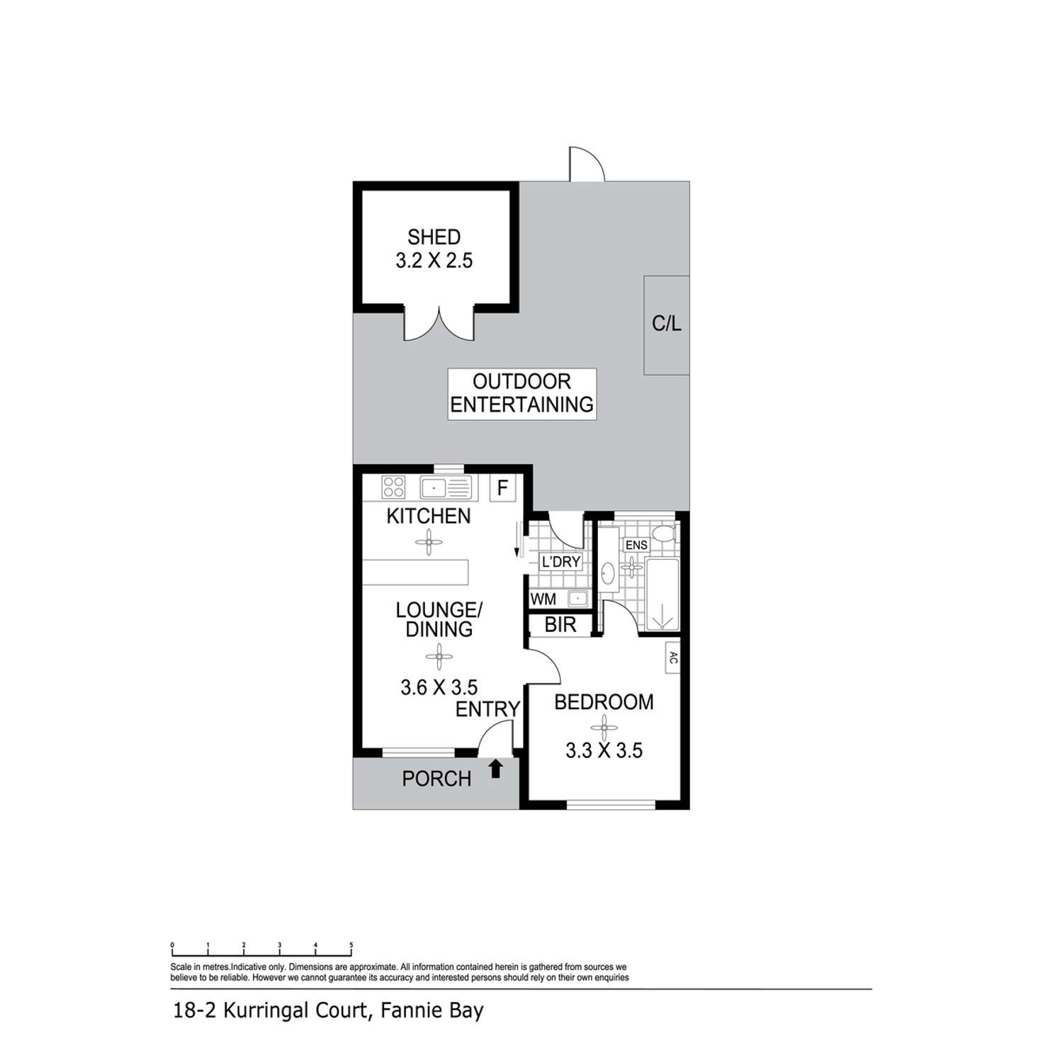 Floorplan of Homely unit listing, 18/2 Kurringal Court, Fannie Bay NT 820
