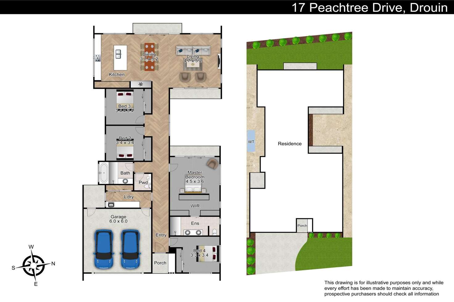 Floorplan of Homely house listing, 17 Peachtree Drive, Drouin VIC 3818