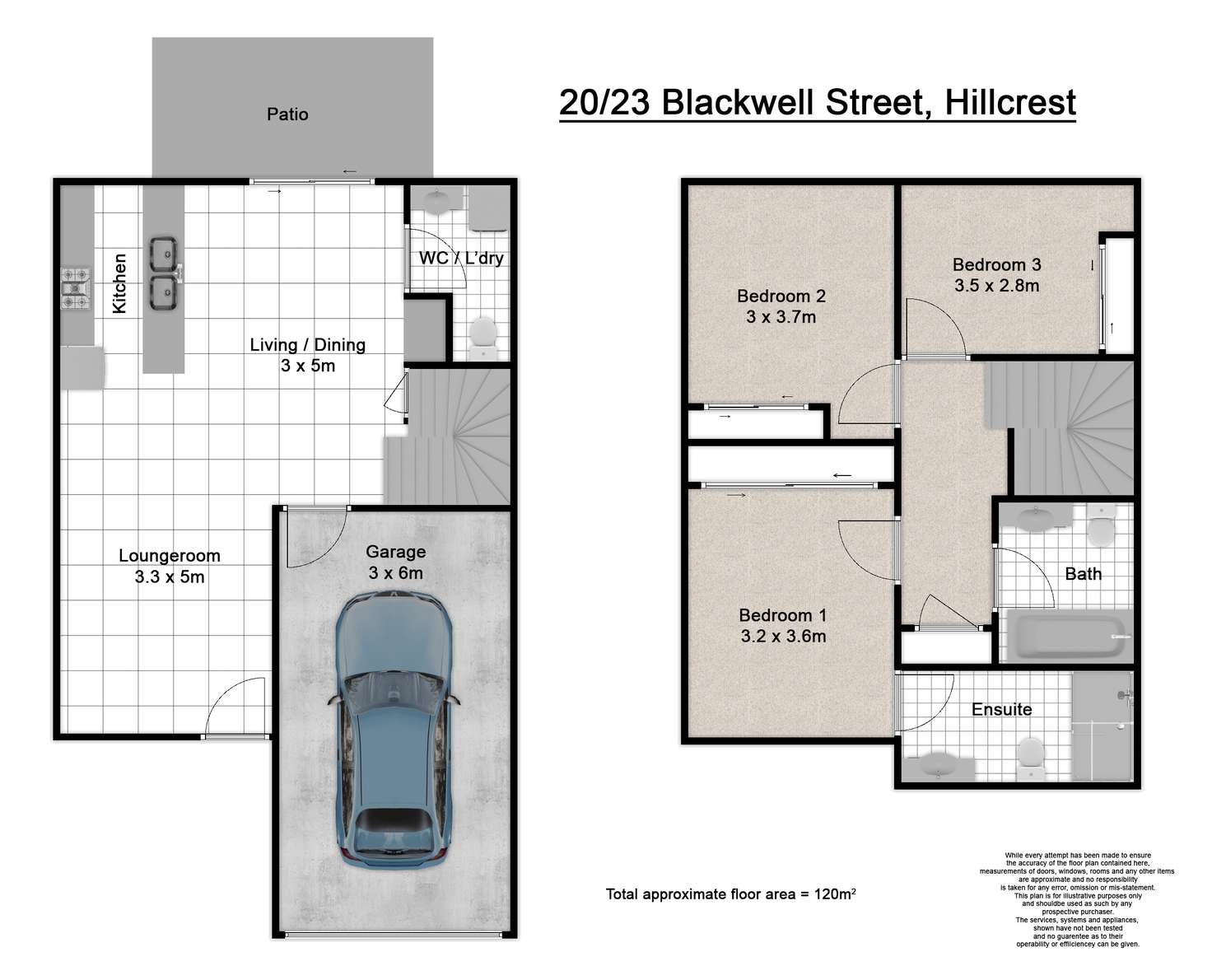 Floorplan of Homely townhouse listing, 20/23 Blackwell Street, Hillcrest QLD 4118