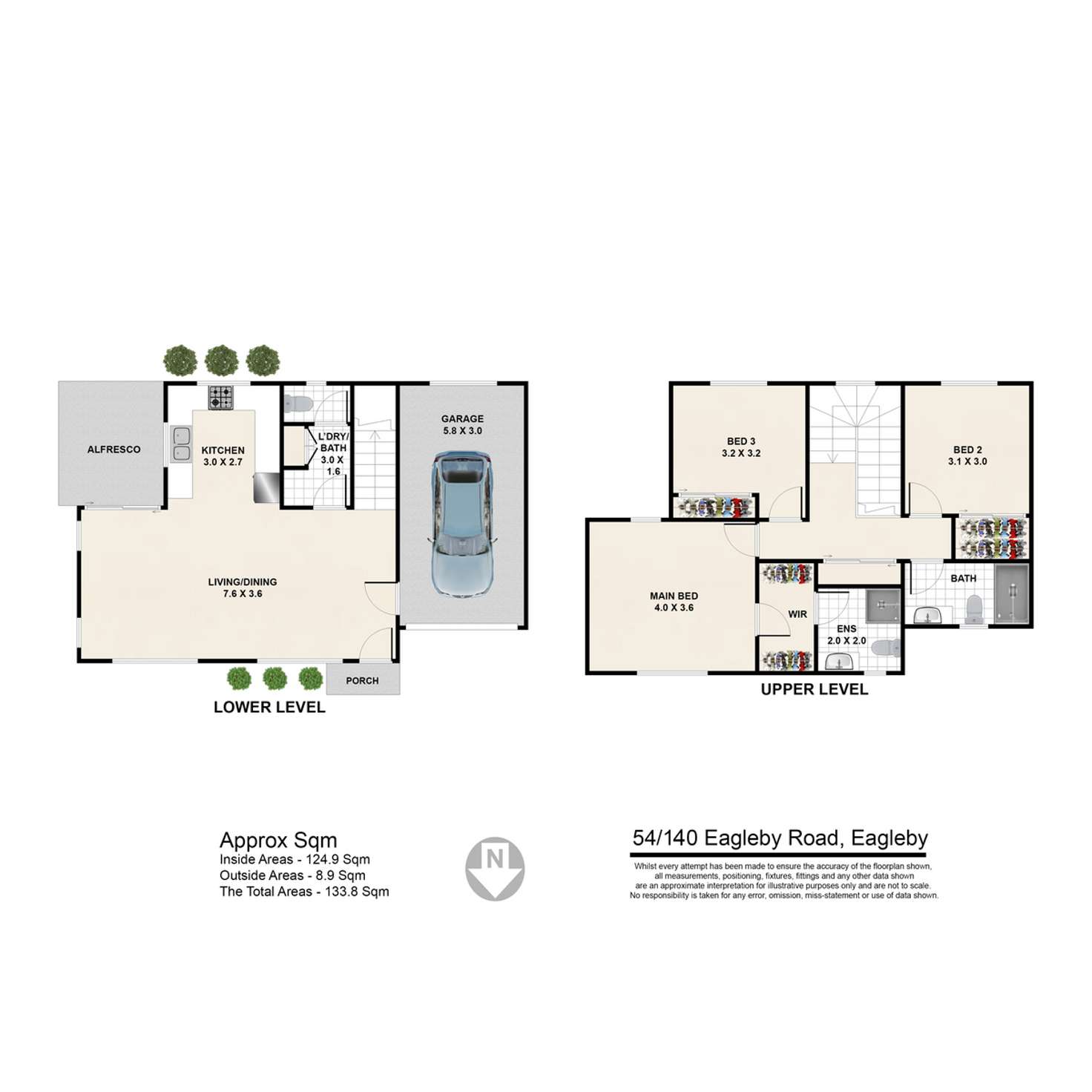 Floorplan of Homely townhouse listing, 54/140 Eagleby Road, Eagleby QLD 4207