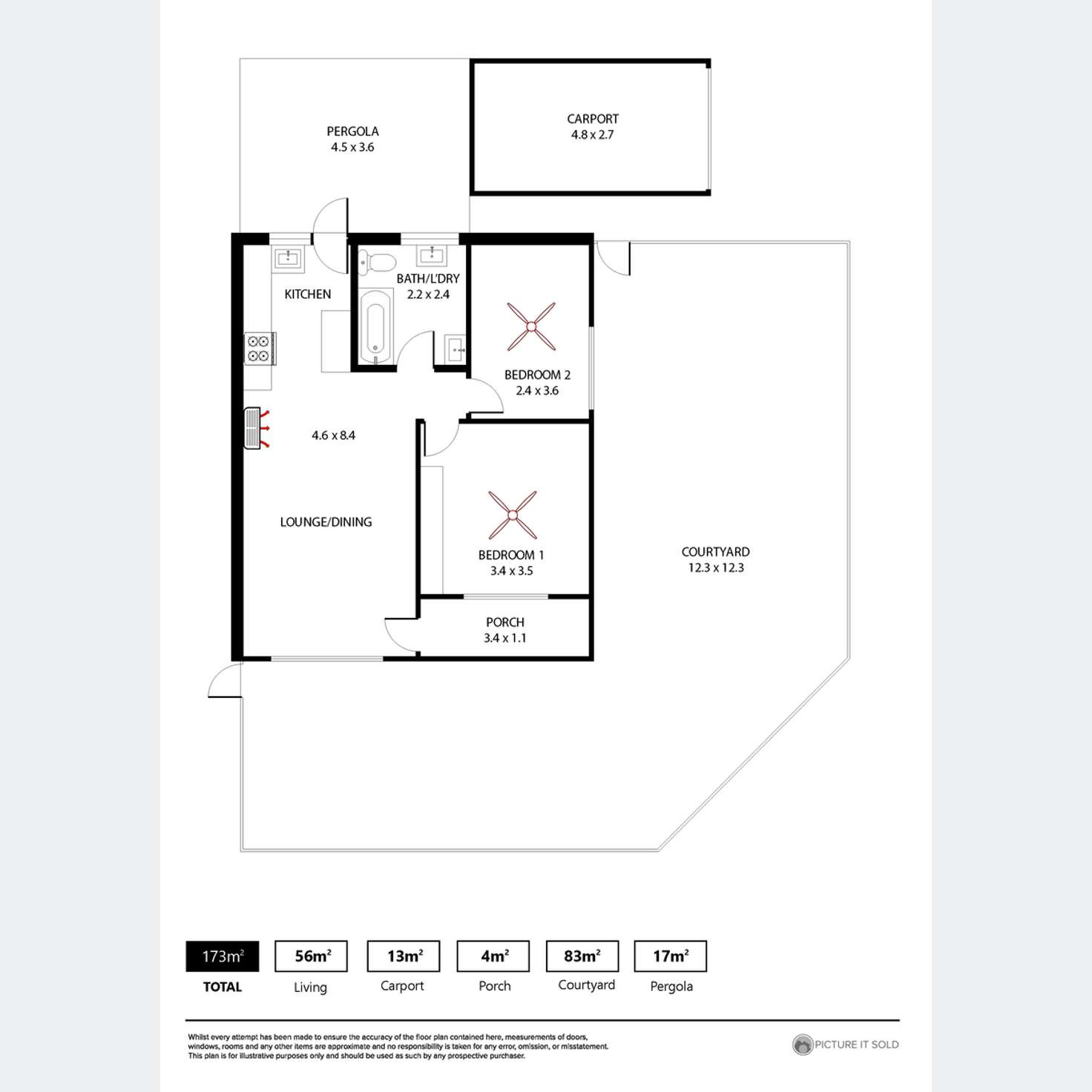 Floorplan of Homely unit listing, 3/34 College Road, Somerton Park SA 5044
