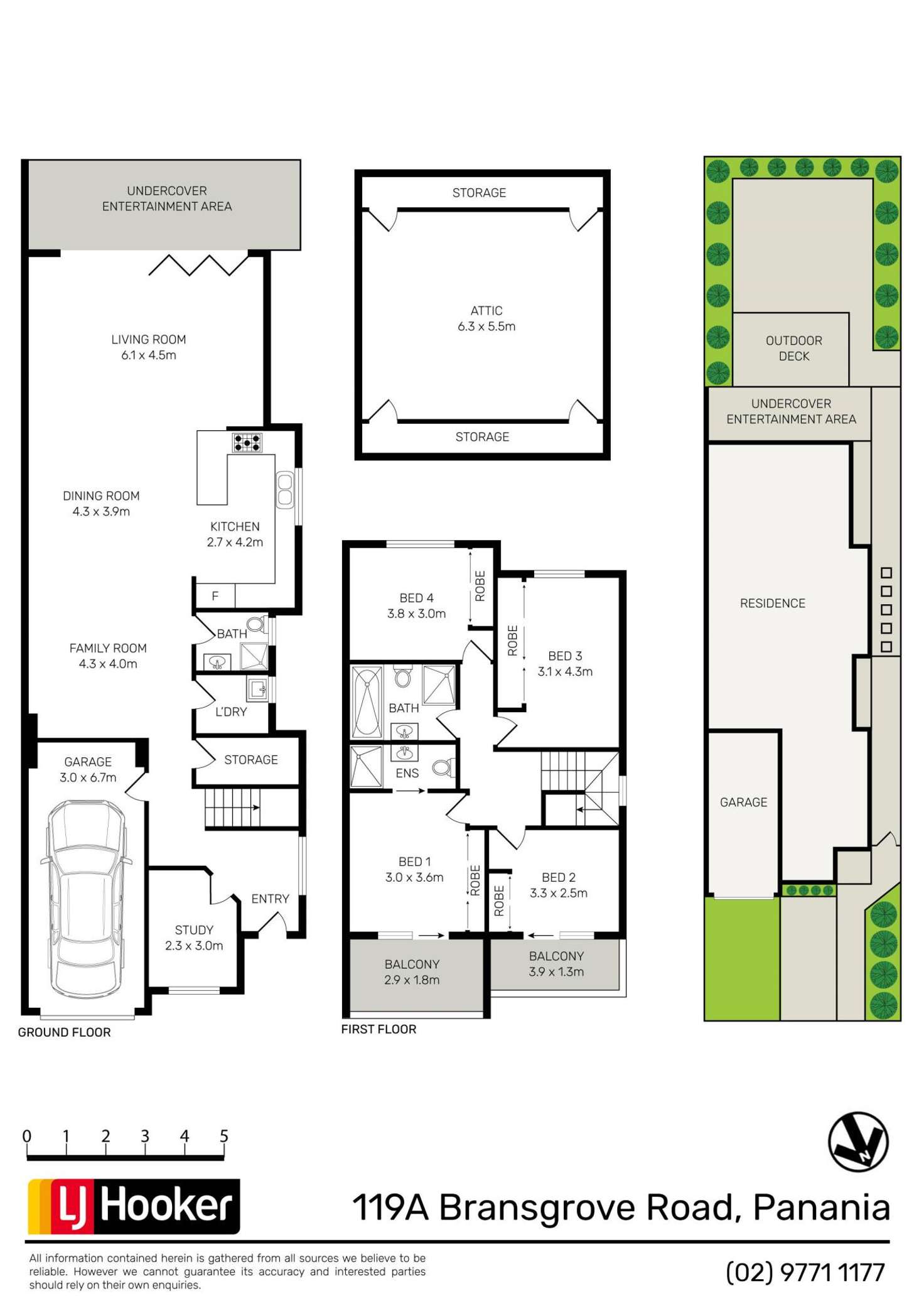 Floorplan of Homely semiDetached listing, 119A Bransgrove Road, Panania NSW 2213