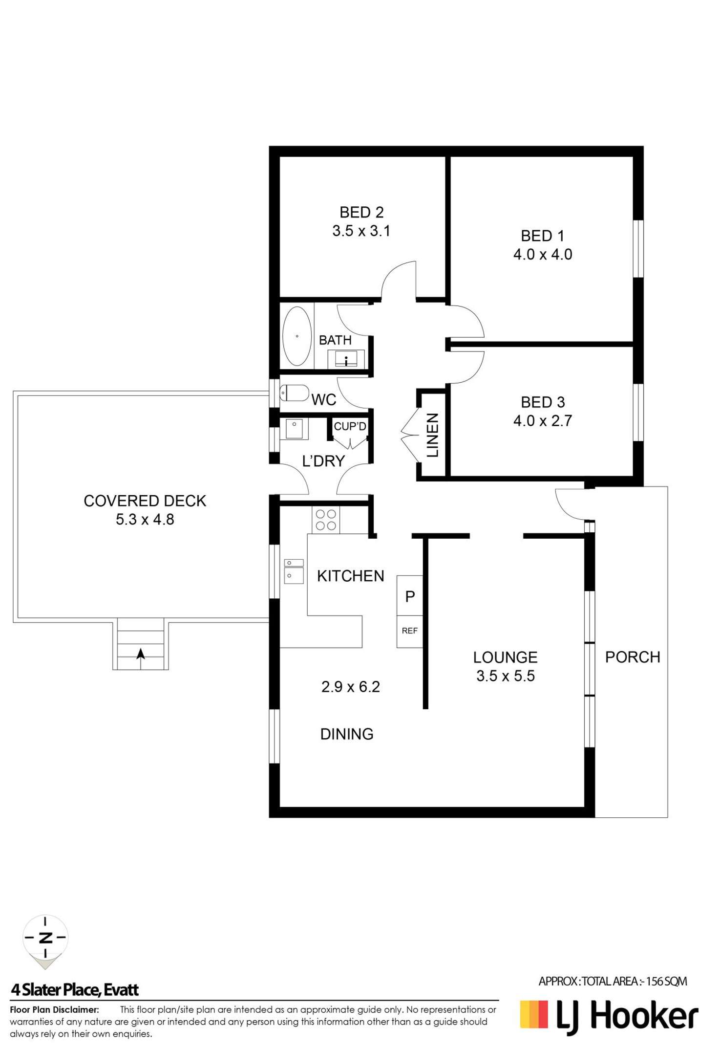 Floorplan of Homely house listing, 4 Slater Place, Evatt ACT 2617