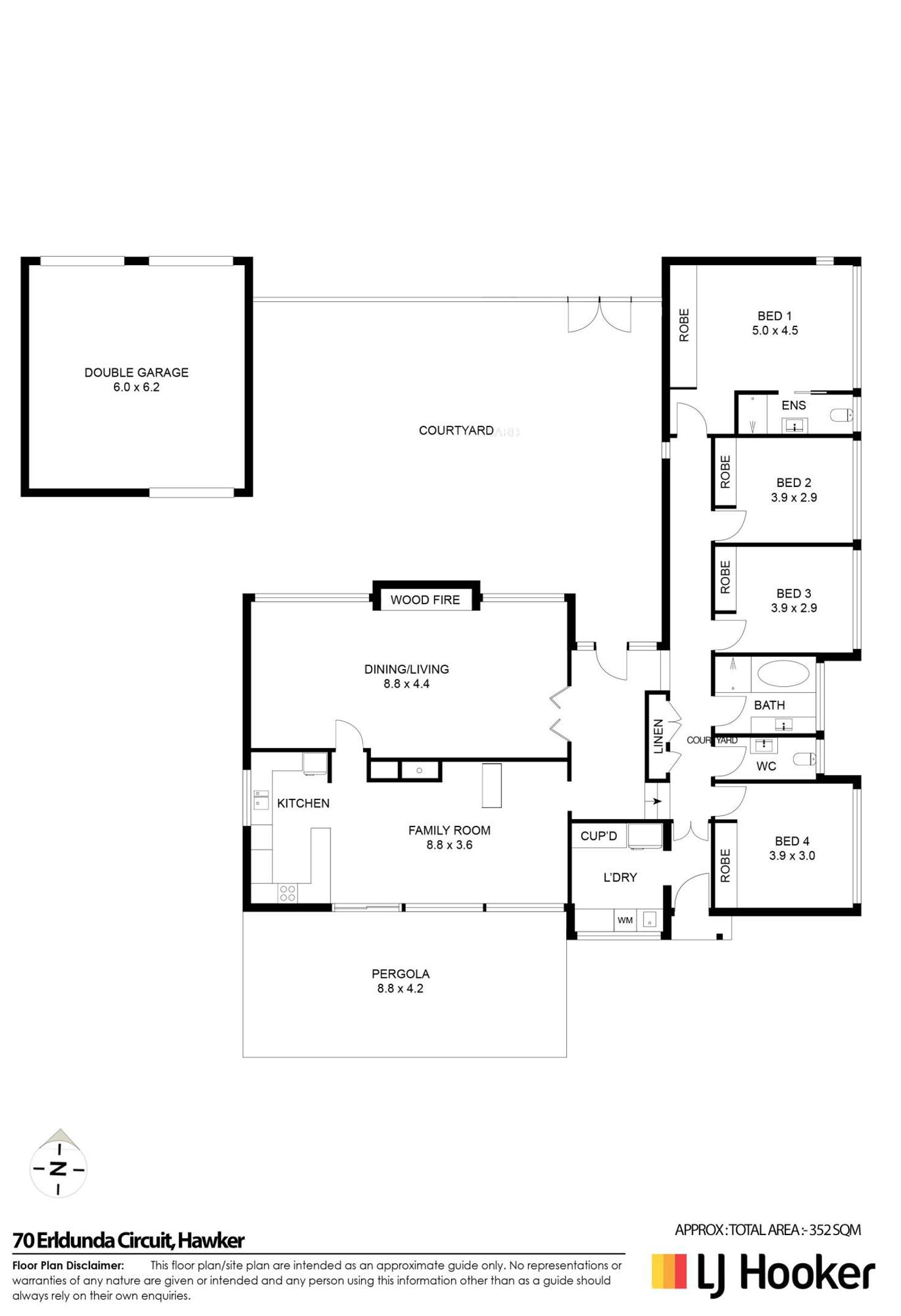 Floorplan of Homely house listing, 70 Erldunda Circuit, Hawker ACT 2614