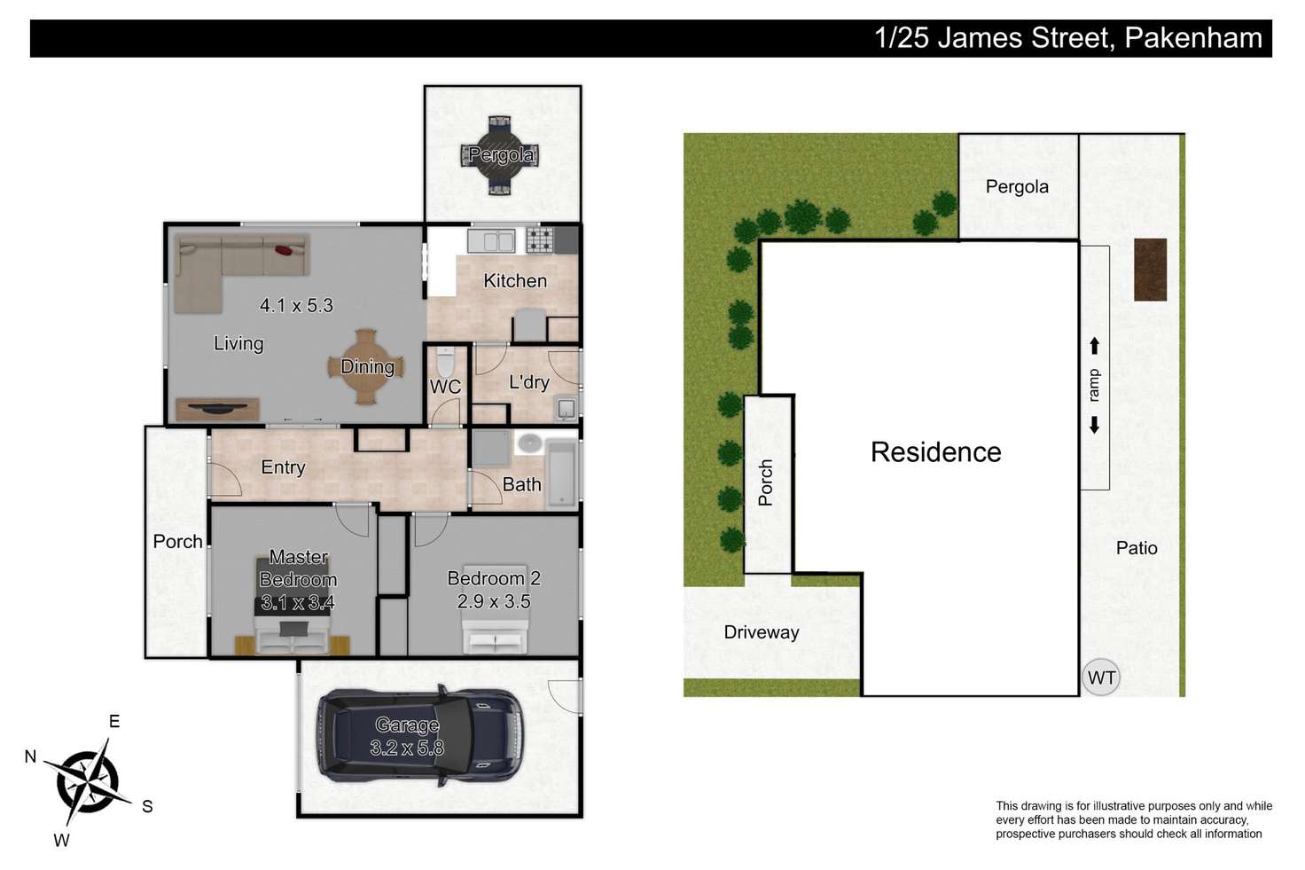 Floorplan of Homely unit listing, 1/25 James Street, Pakenham VIC 3810