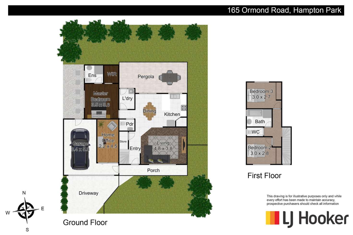 Floorplan of Homely house listing, 165 Ormond Road, Hampton Park VIC 3976