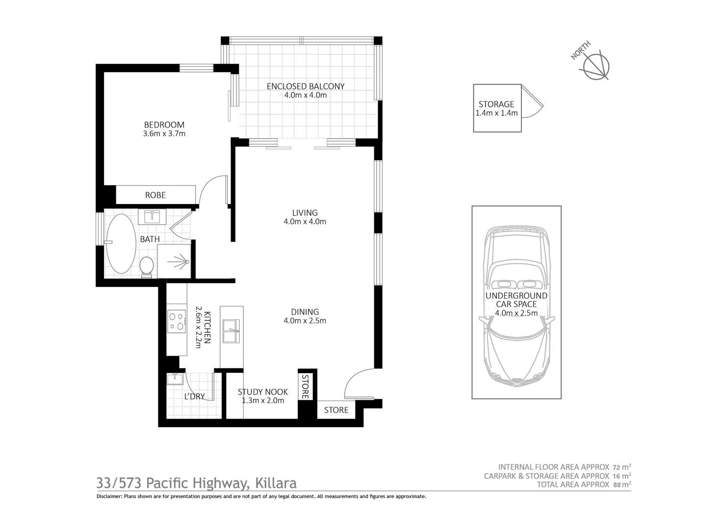 Floorplan of Homely apartment listing, 33/573 Pacific Highway, Killara NSW 2071