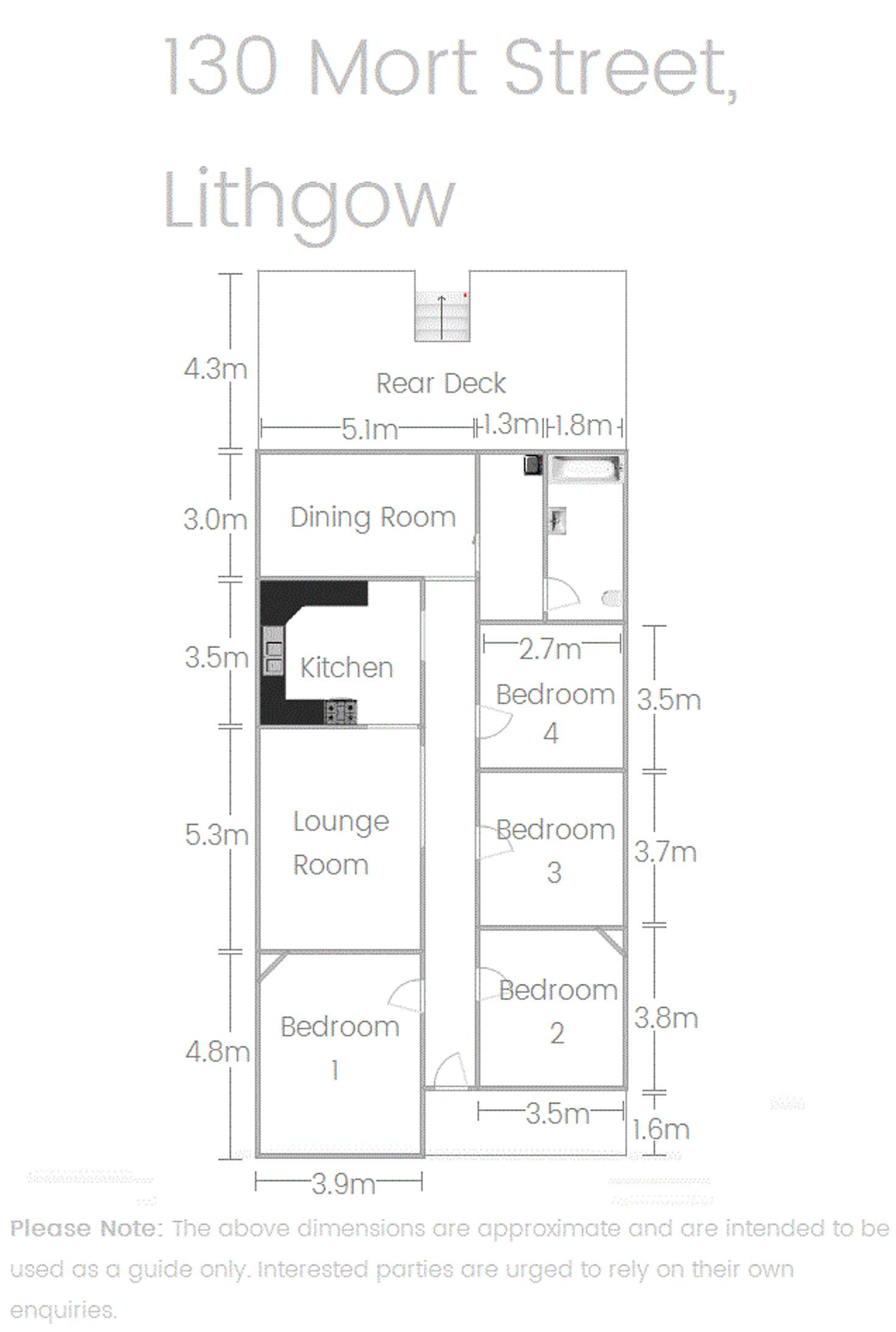 Floorplan of Homely house listing, 130 Mort Street, Lithgow NSW 2790
